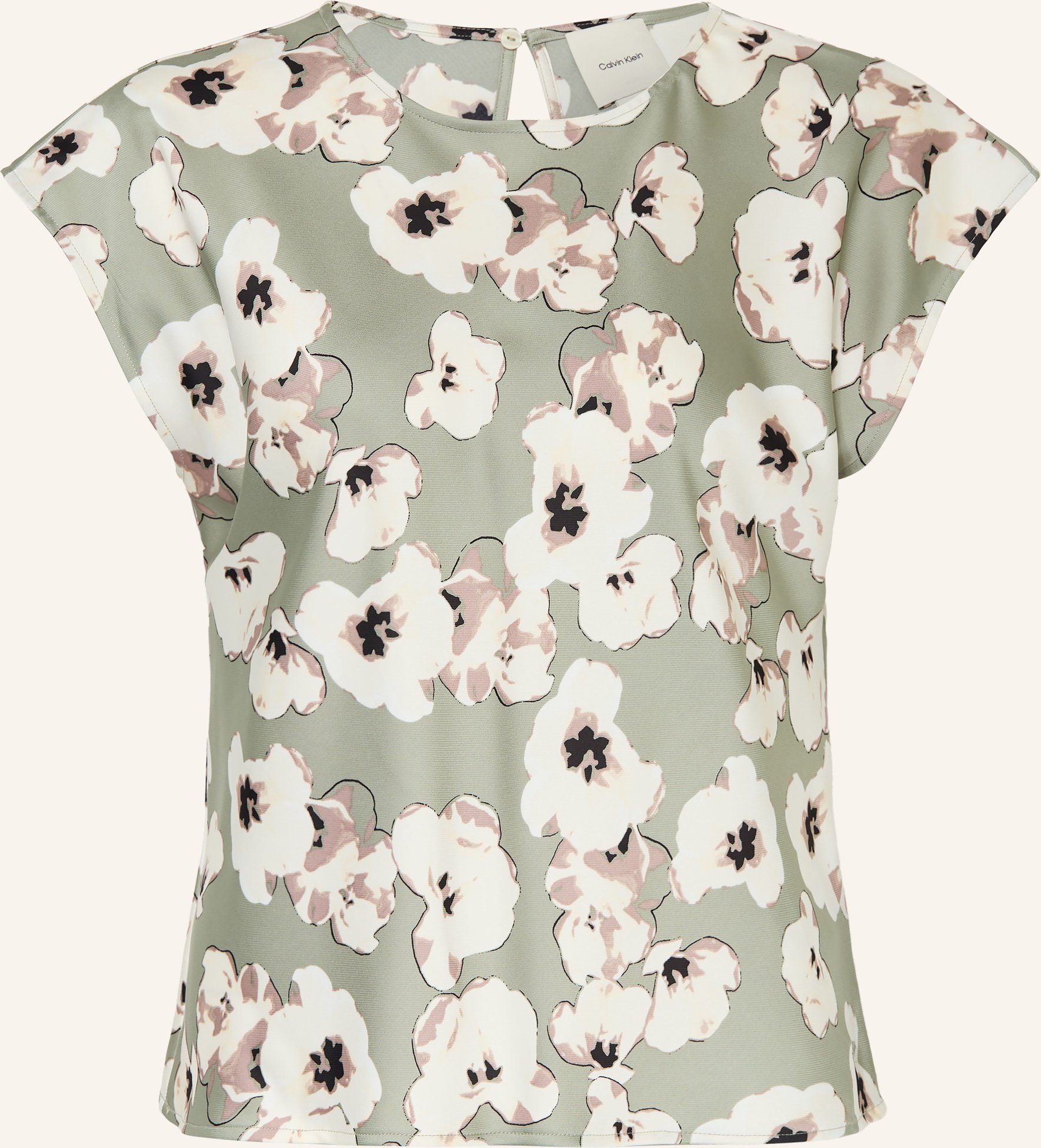 Calvin Klein Blusenshirt Aus Satin gruen