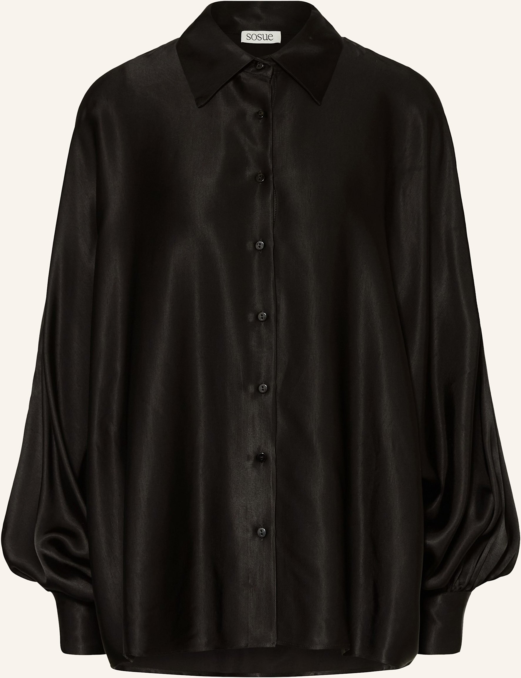 Sosue Satinbluse Antonia schwarz