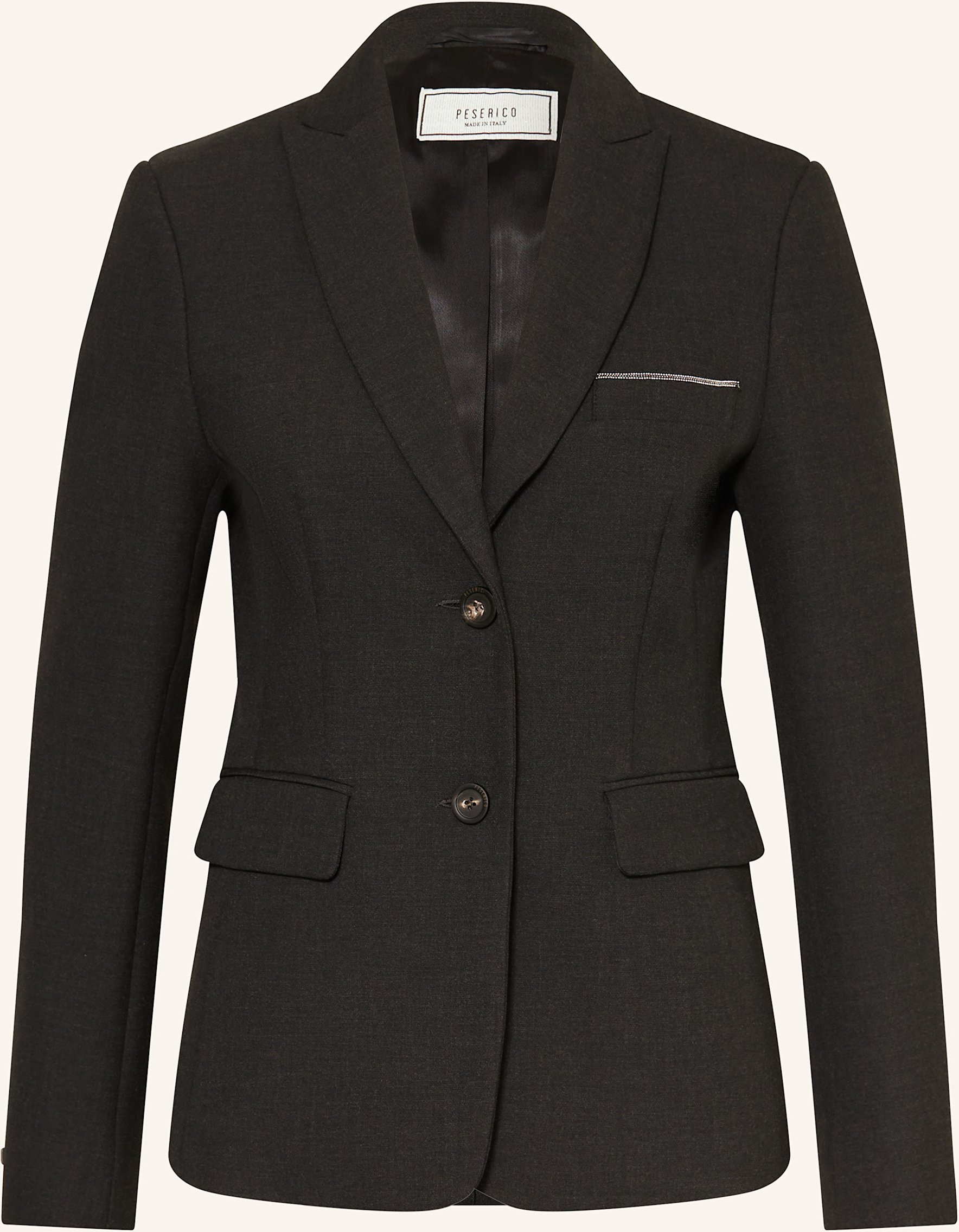 Thumbnail - Peserico Blazer Mit Schmucksteinen grau