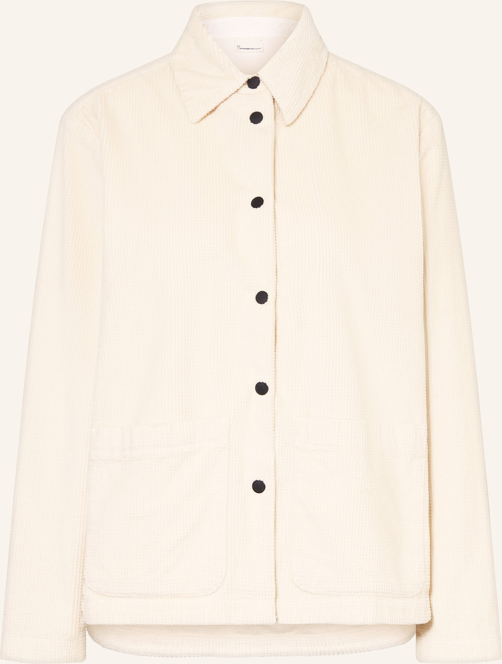 Knowledgecotton Apparel Hemdbluse Aus Cord weiss