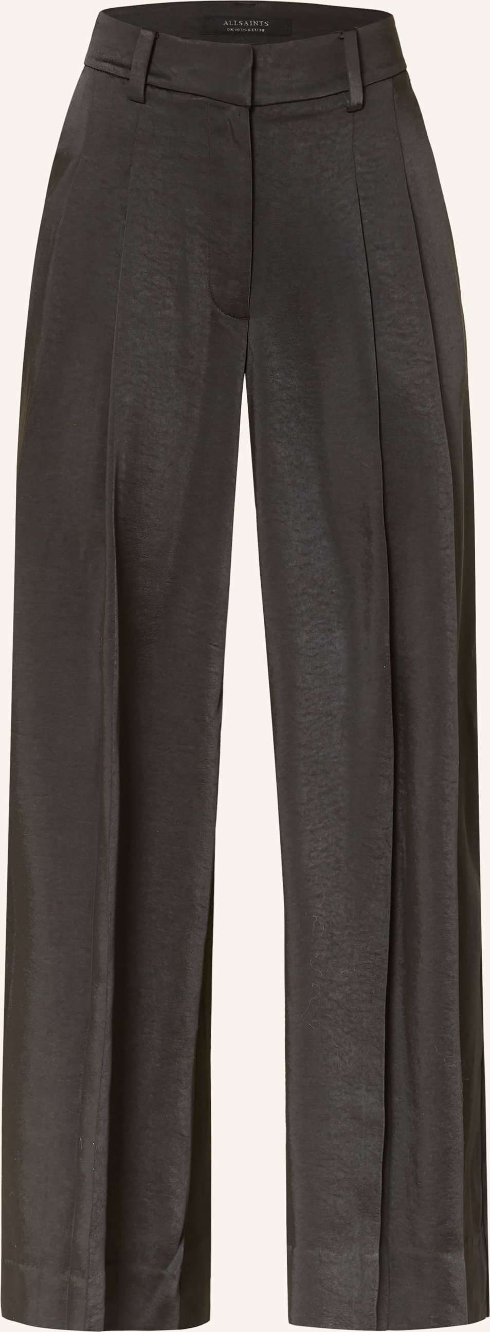 Allsaints Marlenehose Poppy Aus Satin schwarz