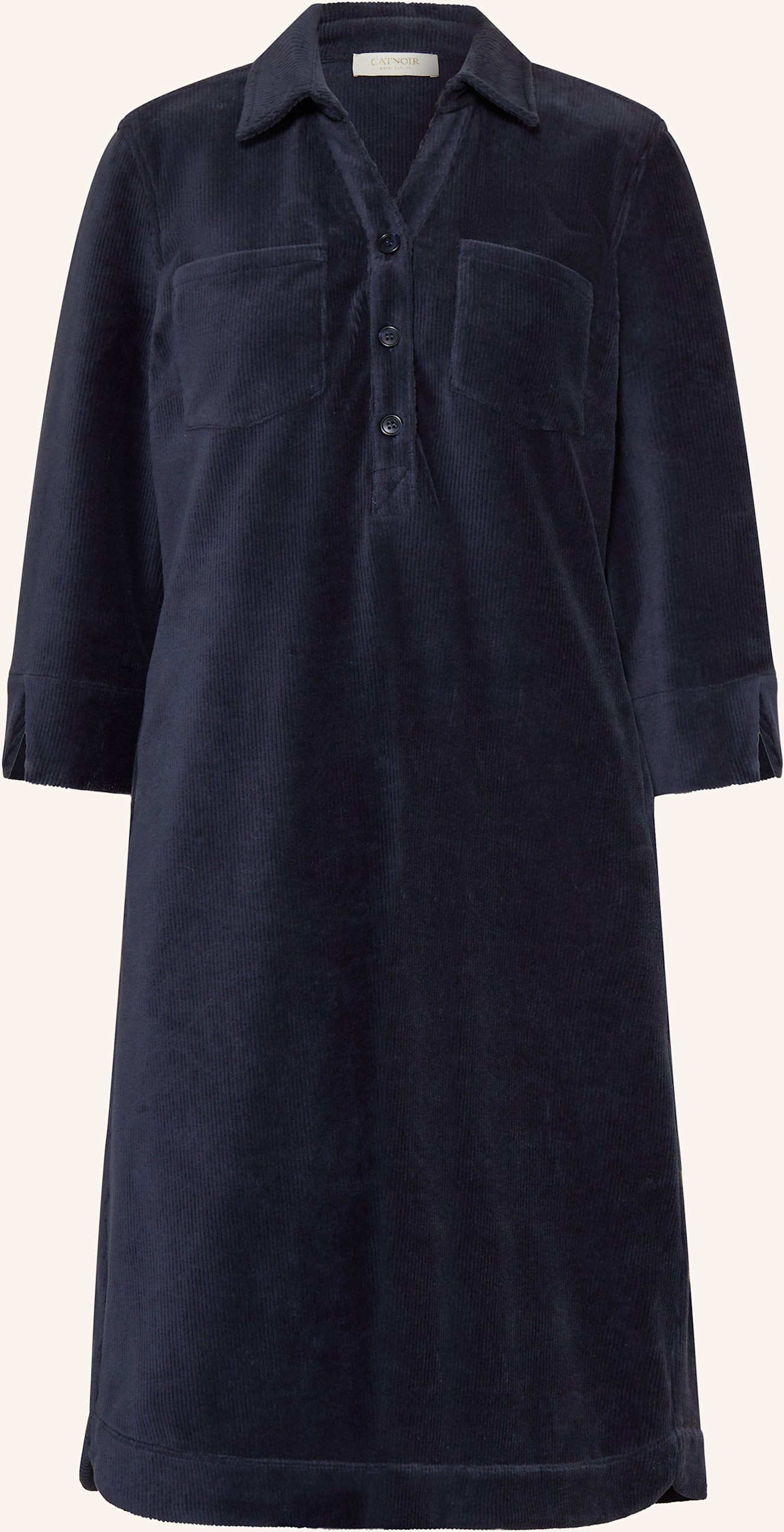 Thumbnail - Catnoir Hemdblusenkleid Aus Cord Mit 3/4-Arm blau