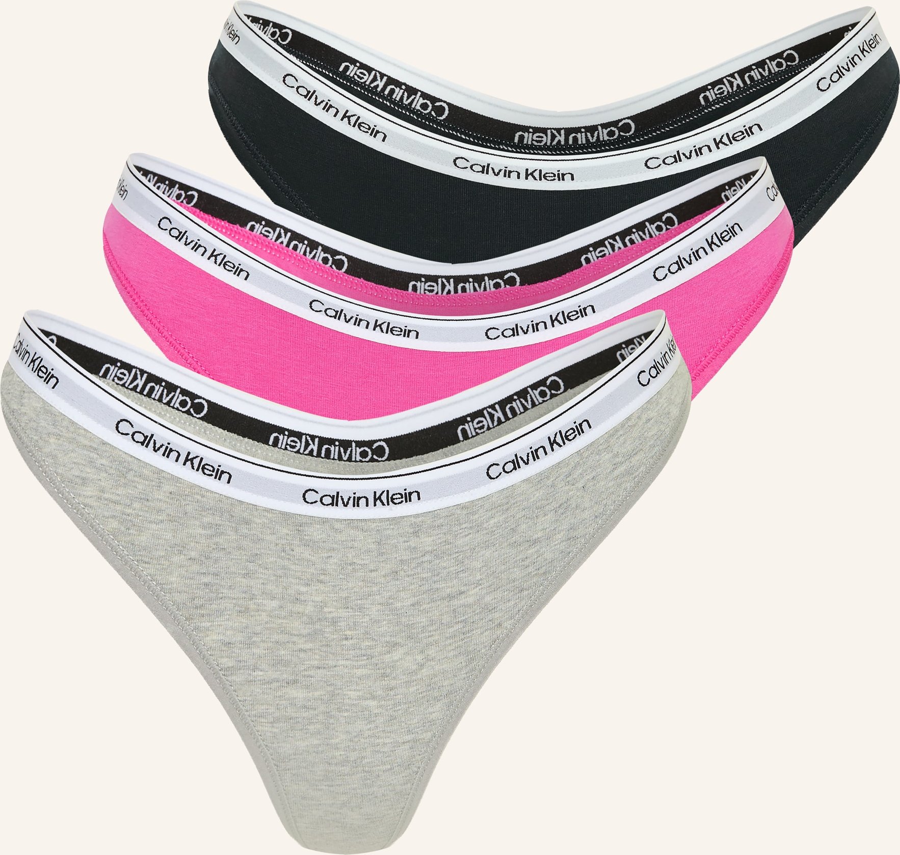 Calvin Klein 3er-Pack Strings Icon Logo pink