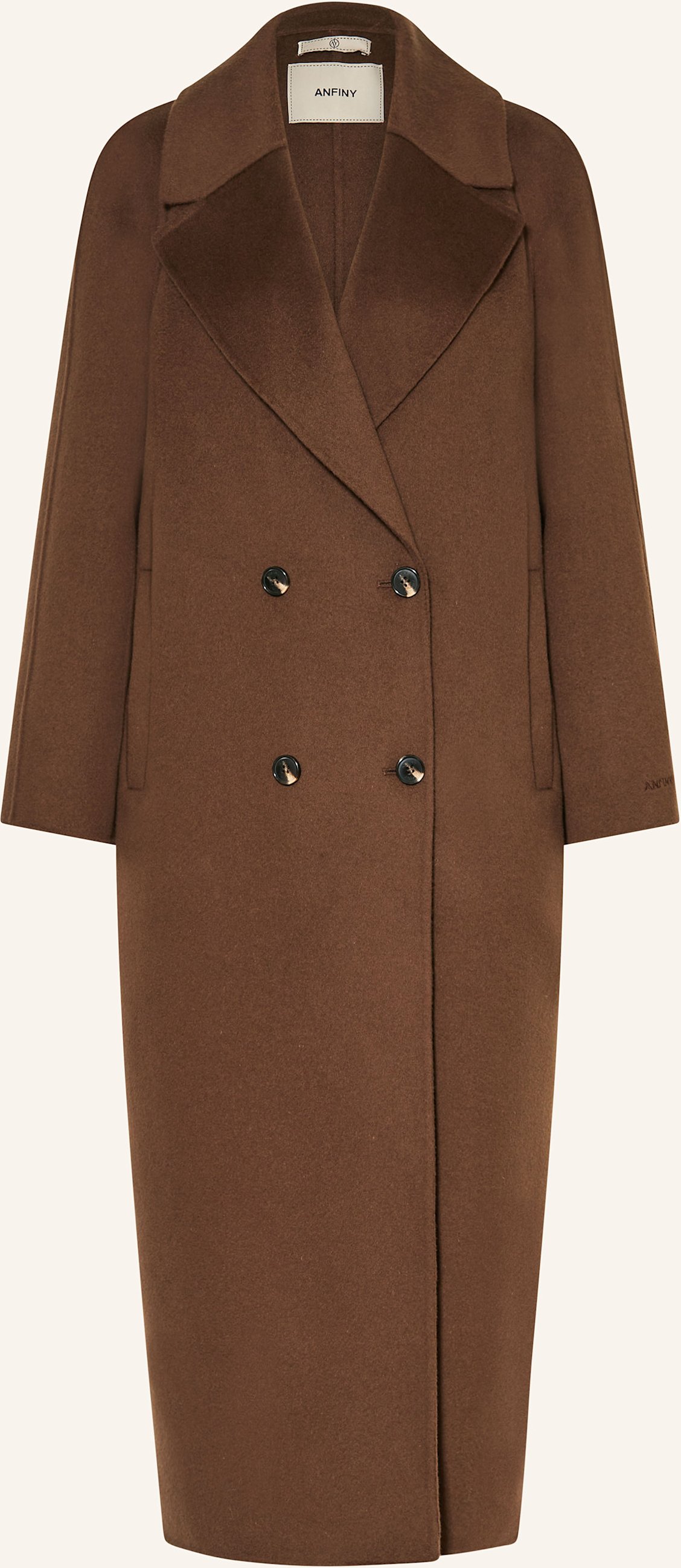 Anfiny Wollmantel Caroline braun