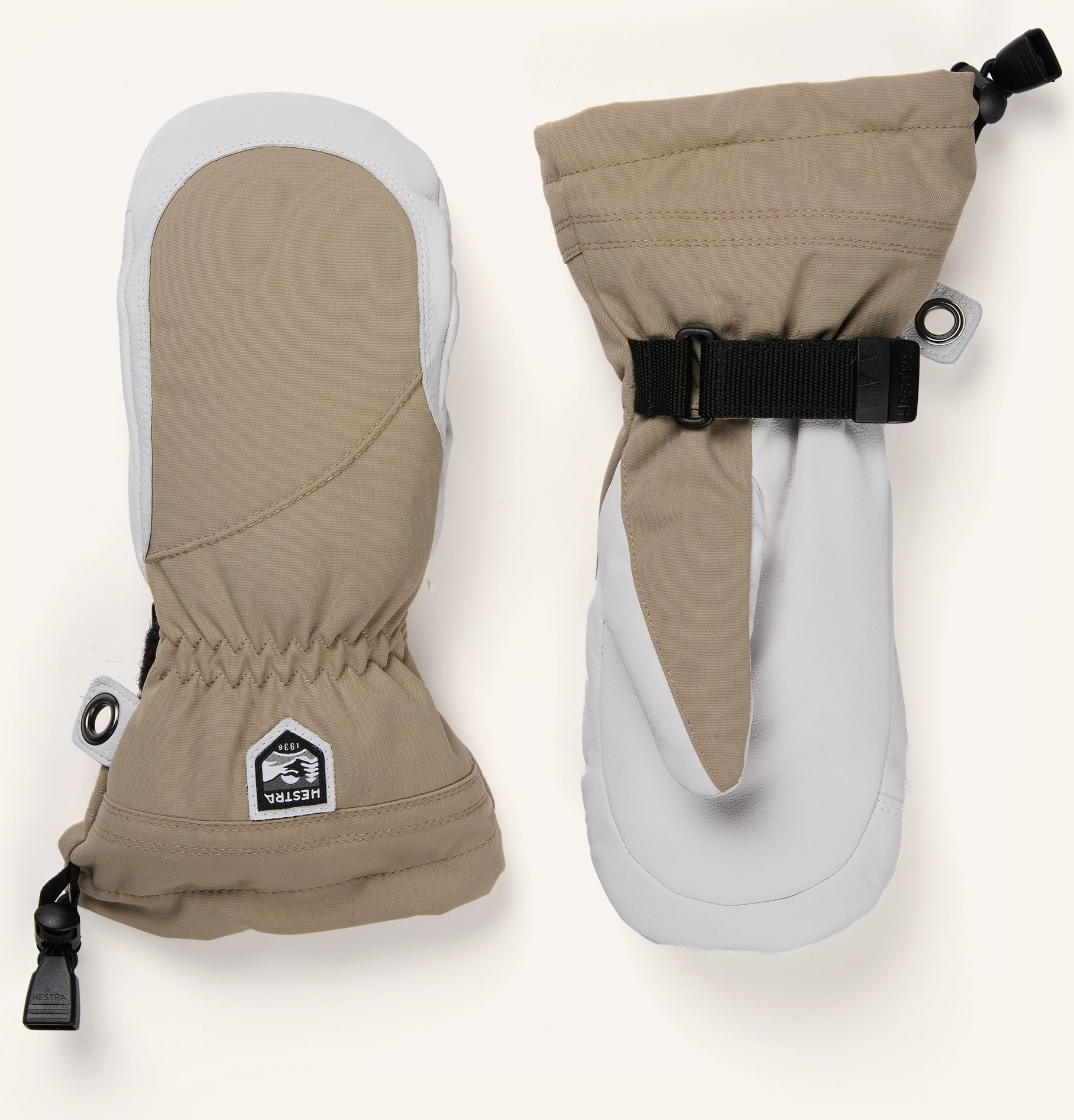 Hestra Fäustlinge Army Leather Heli weiss