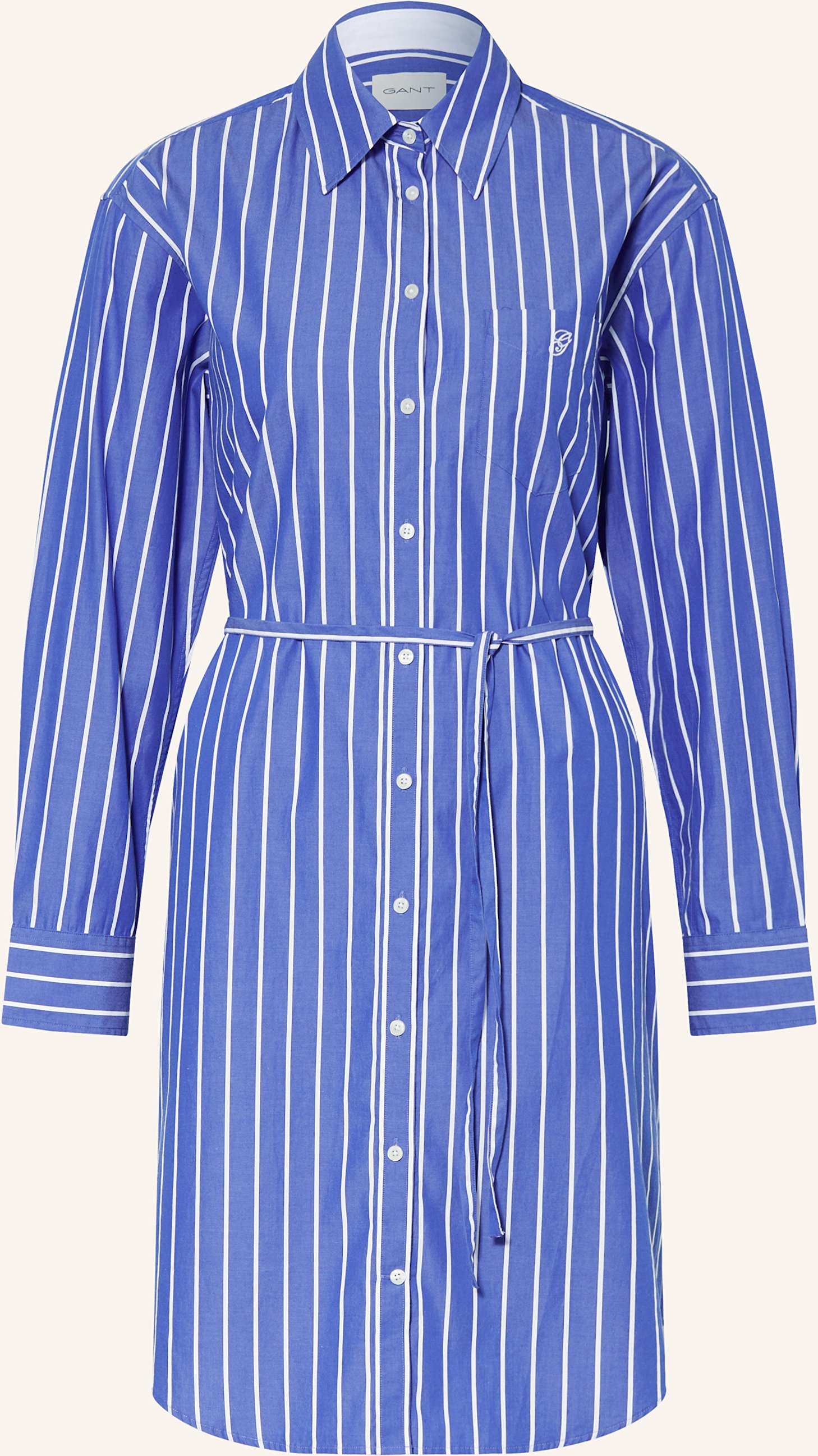 Gant Hemdblusenkleid blau