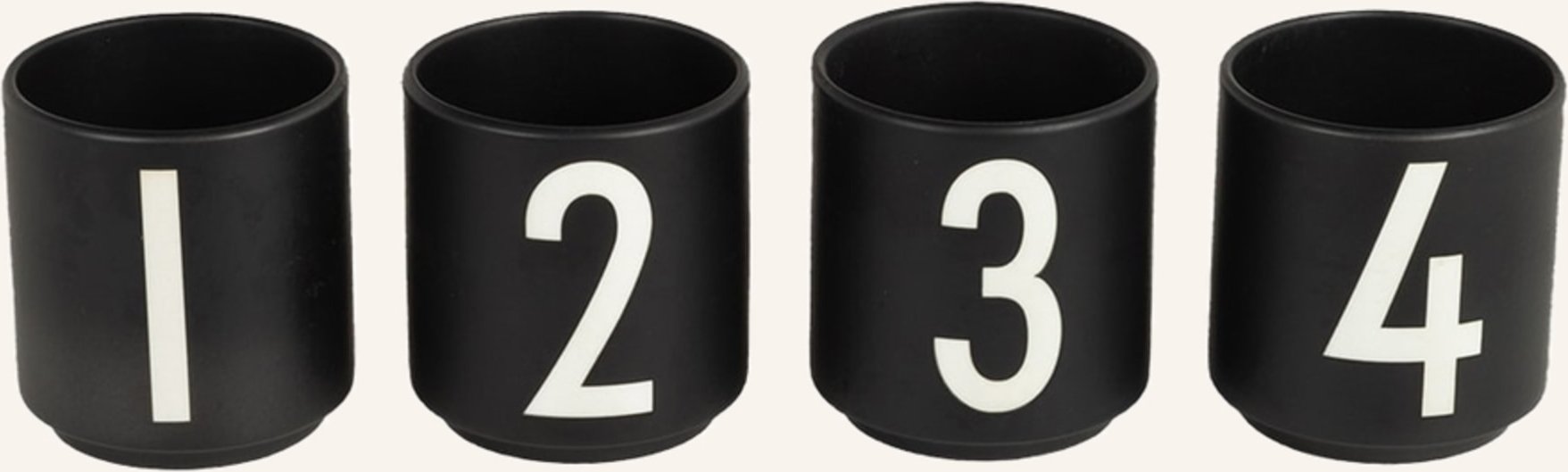 Design Letters 4er-Set Kerzenhalter Nude schwarz