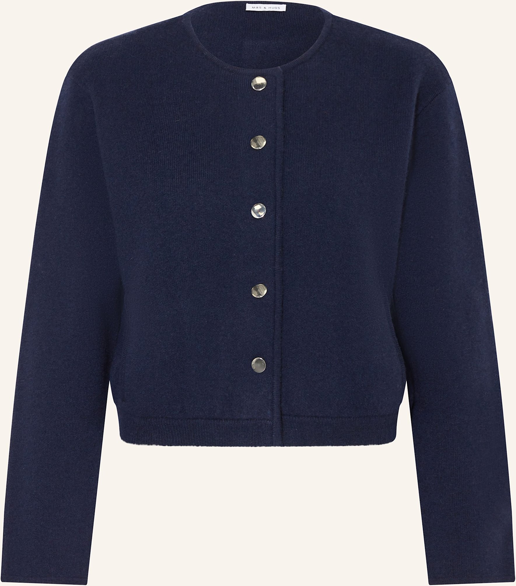 Mrs & Hugs Strickjacke Mit Cashmere blau