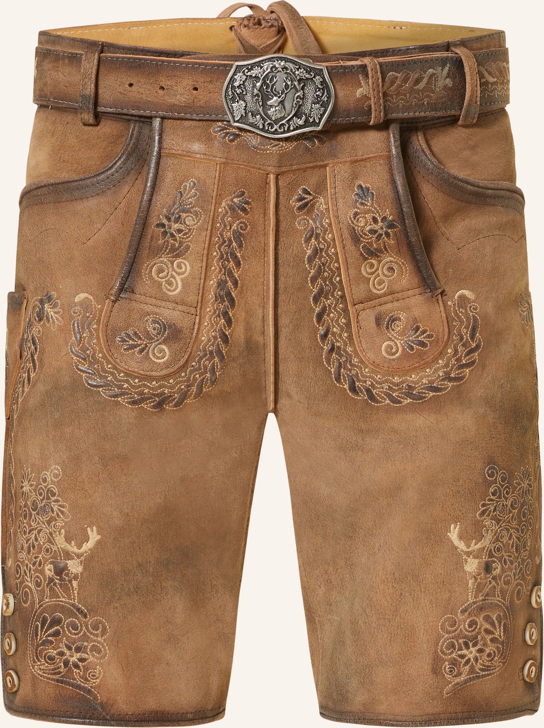 Hirscher Trachten-Lederhose Saalbach braun