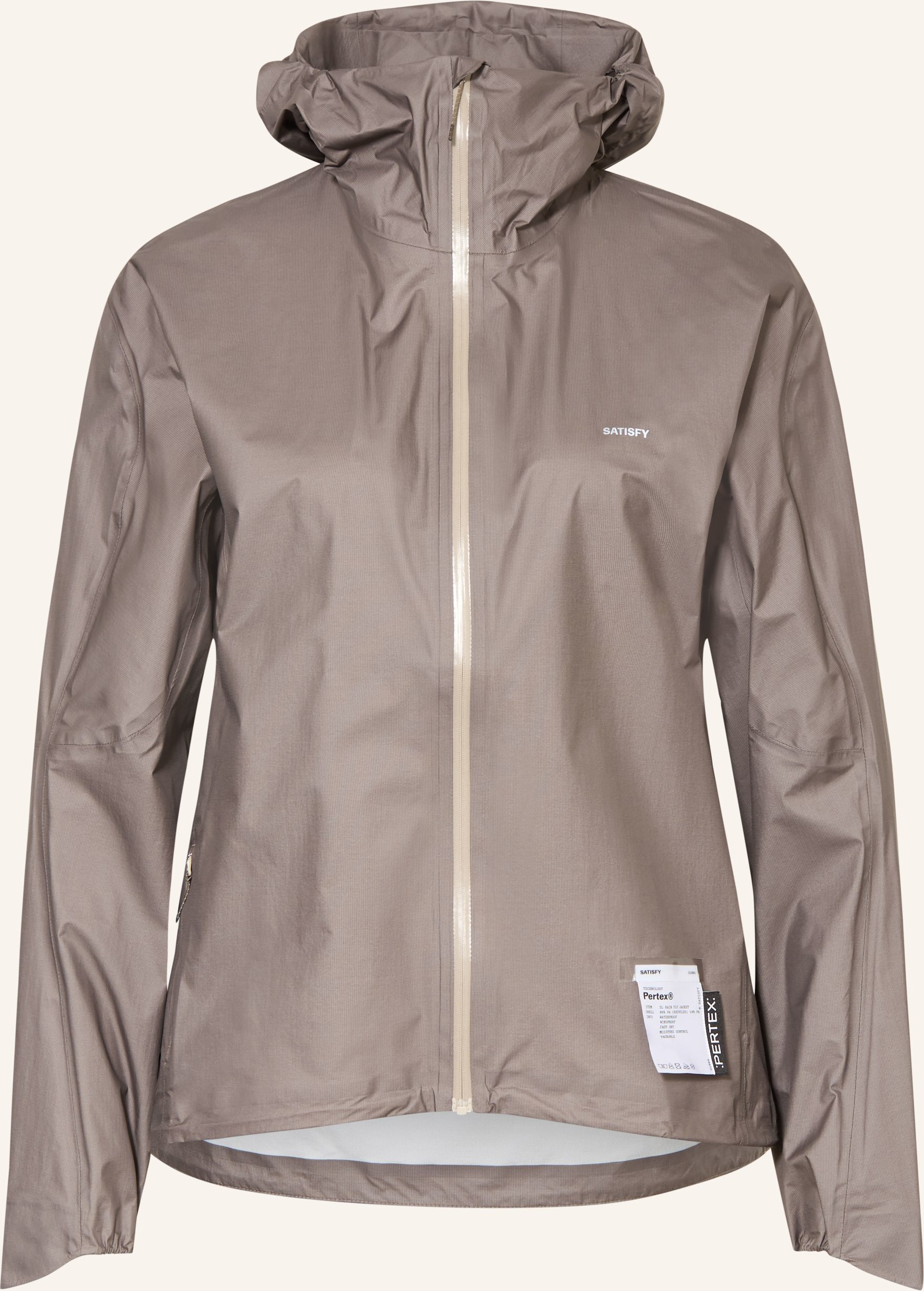 Satisfy Laufjacke Pertex 3l Rain braun