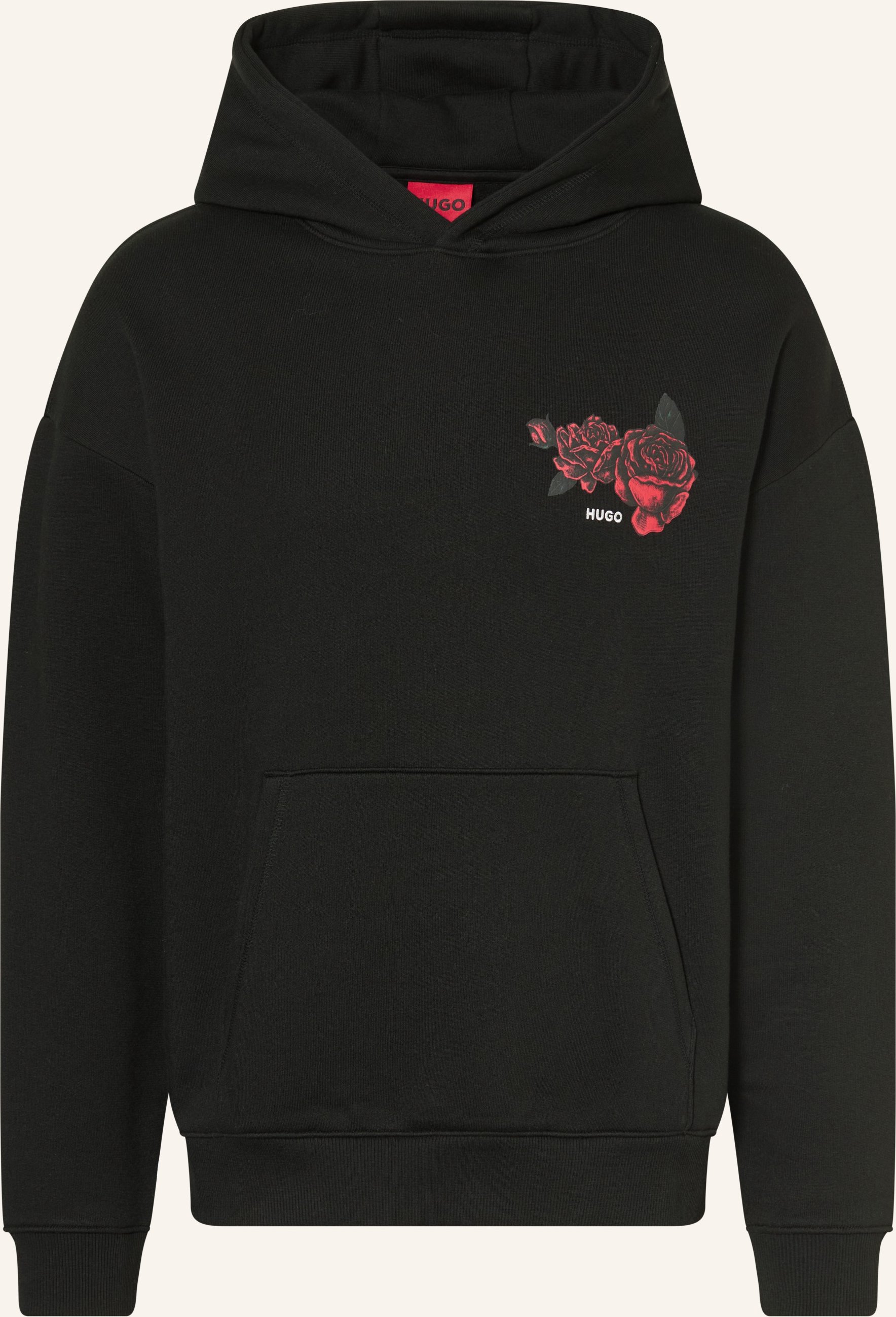 Hugo Oversized-Hoodie Dagethood schwarz