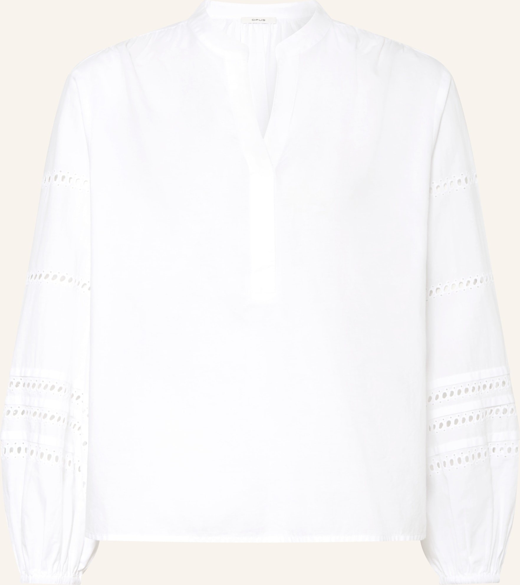 Opus Blusenshirt Filandra Mit Lochspitze weiss