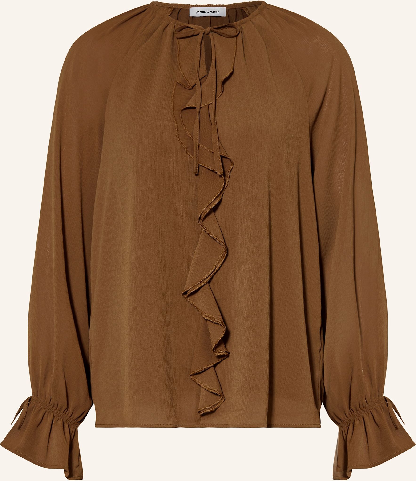 More & More Blusenshirt Mit Volants braun