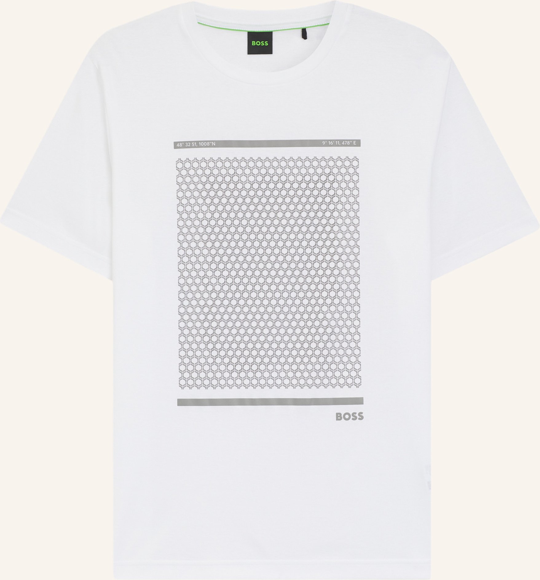 Boss T-Shirt Ts_Tour Print Regular Fit weiss