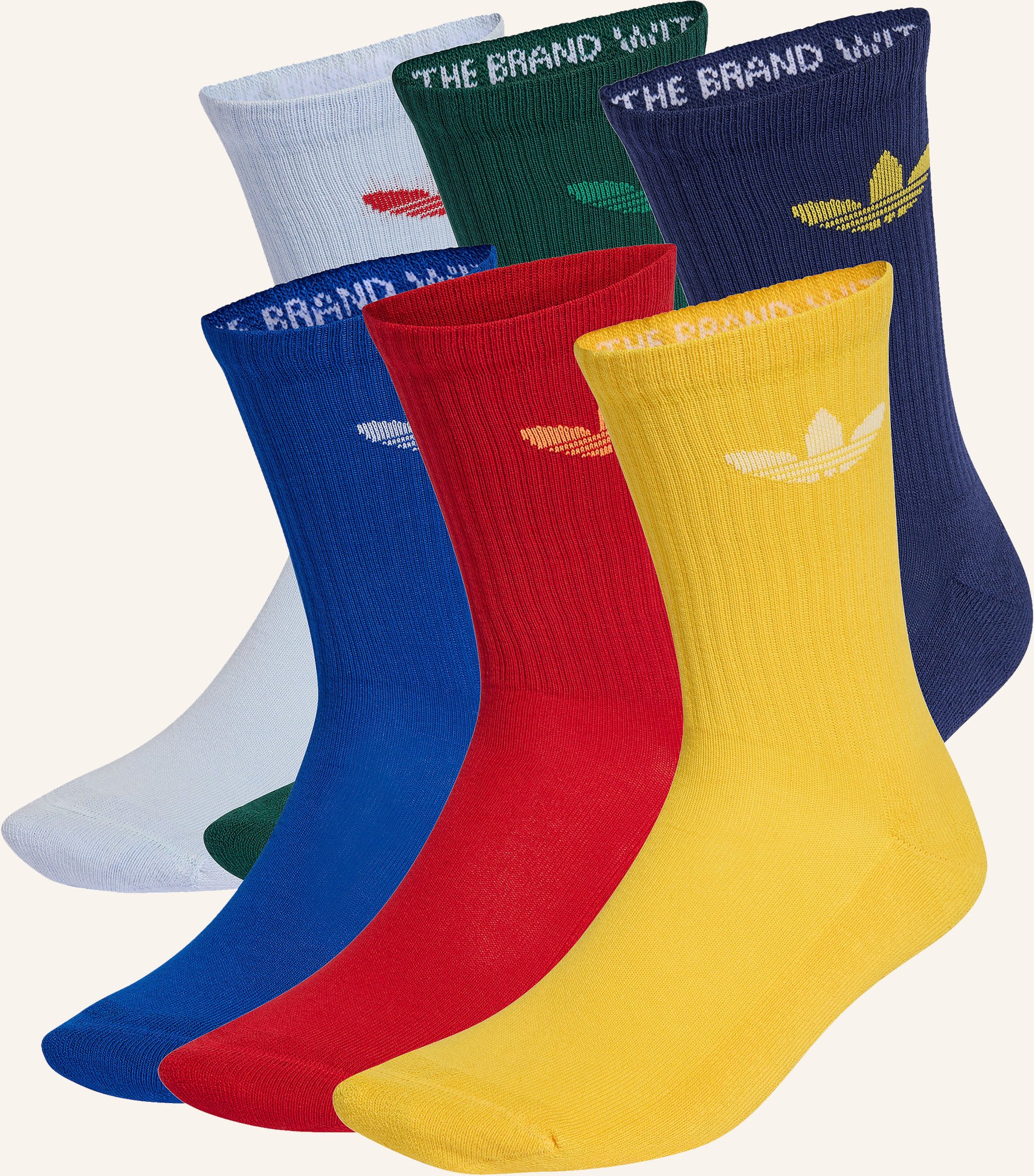 Adidas Originals 6er-Pack Socken Crew gelb