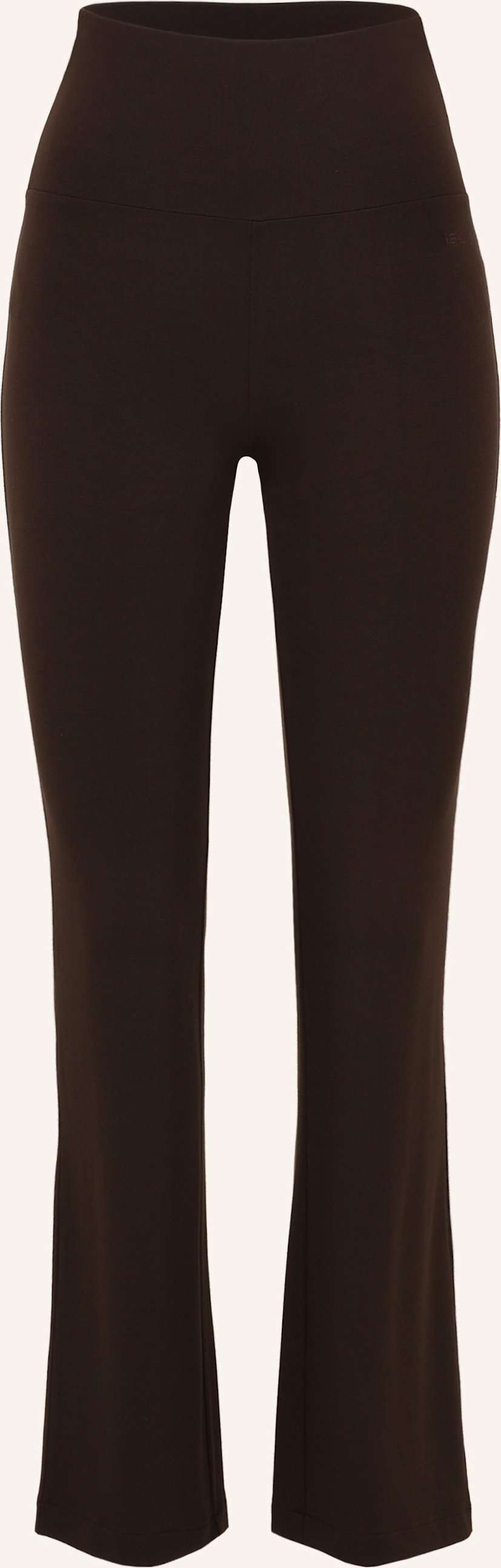 Les Lunes Lange Bootcut-Hose Belle Warm Flared Leggings Thermo braun