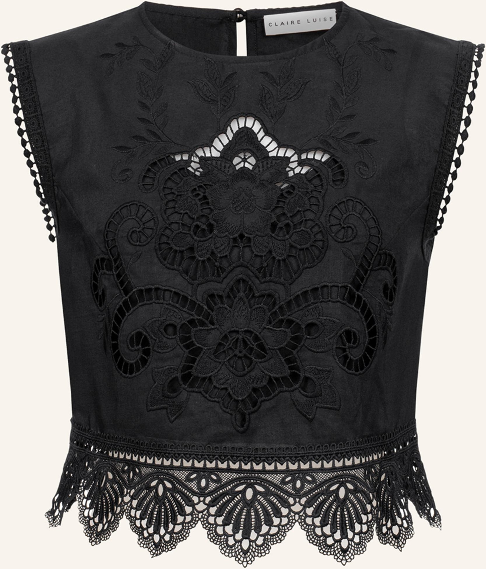 Claire Luise Spitzentop schwarz
