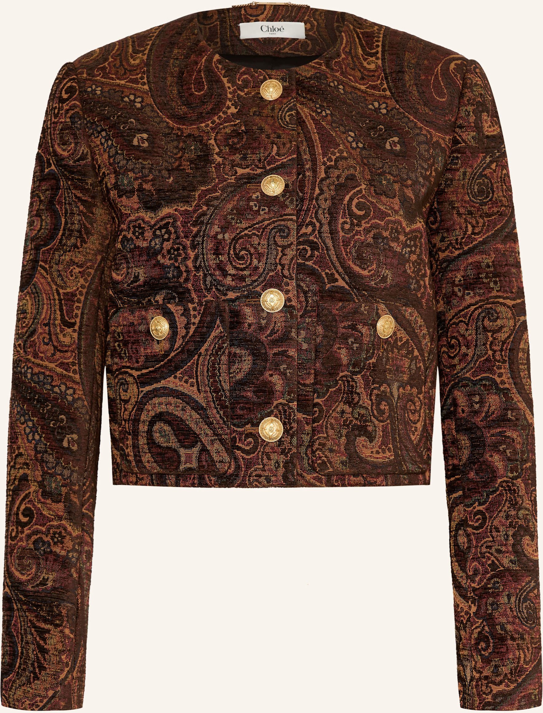 Chloé Jacquard-Jacke braun