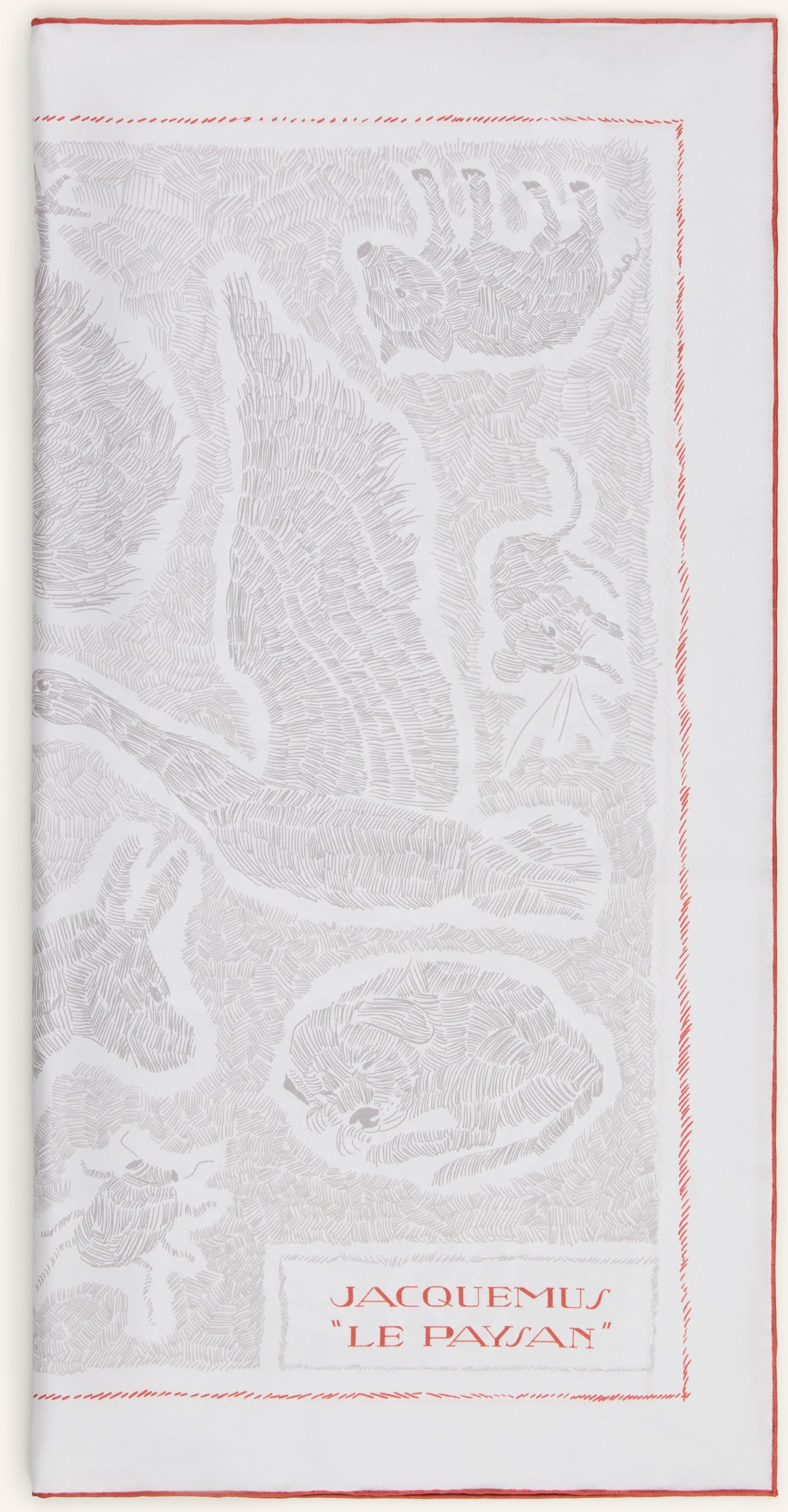 Jacquemus Seidentuch Le Foulard Paysan weiss