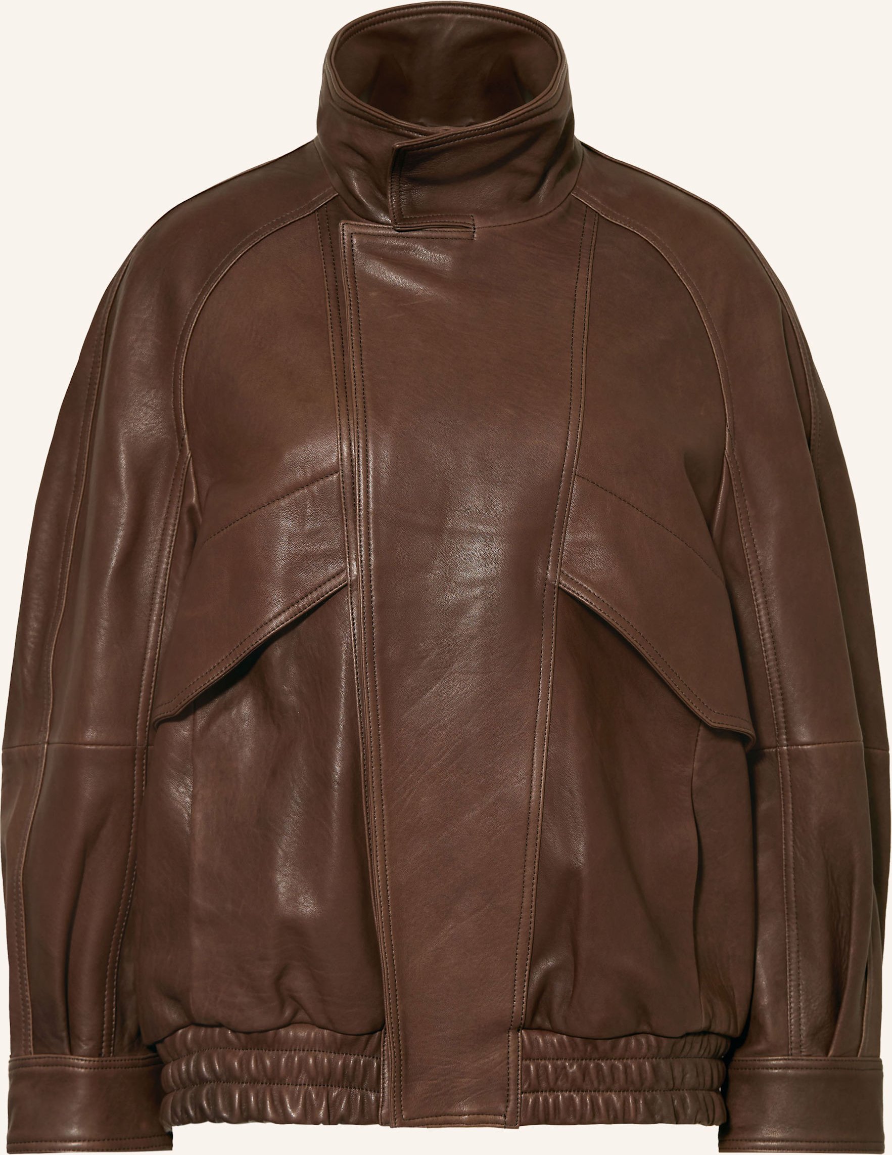 Nour Hammour Lederblouson Ariste braun