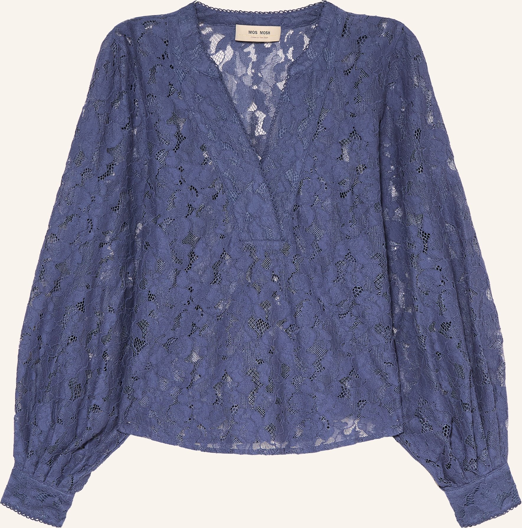 Mos Mosh Blusenshirt Mmyen River Aus Spitze lila