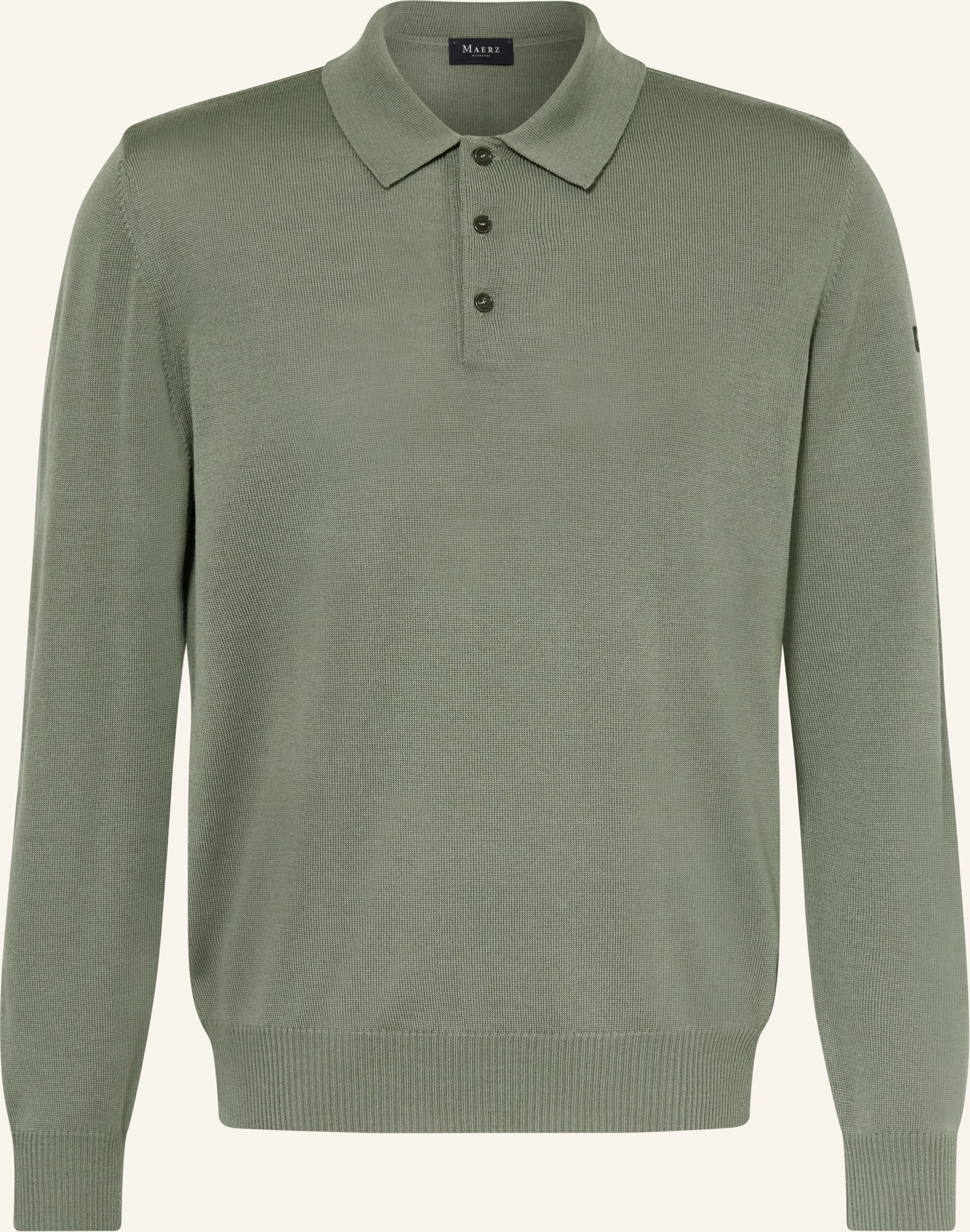 Maerz Muenchen Strick-Poloshirt gruen