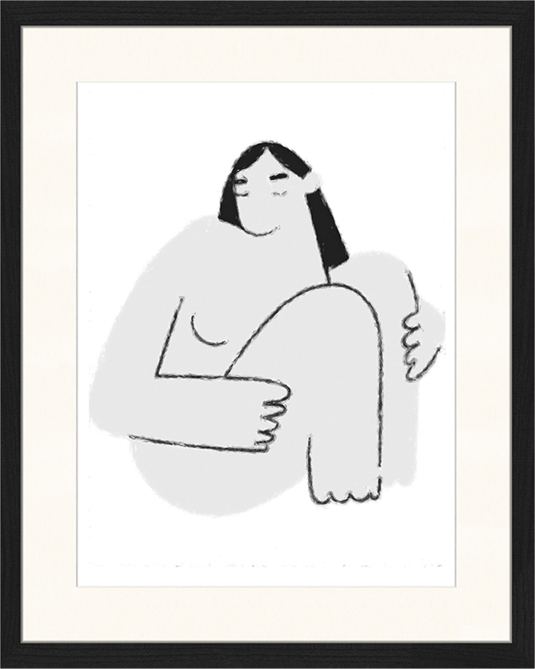 Liv Corday Wandbild Akzeptanz Mit Rahmen schwarz