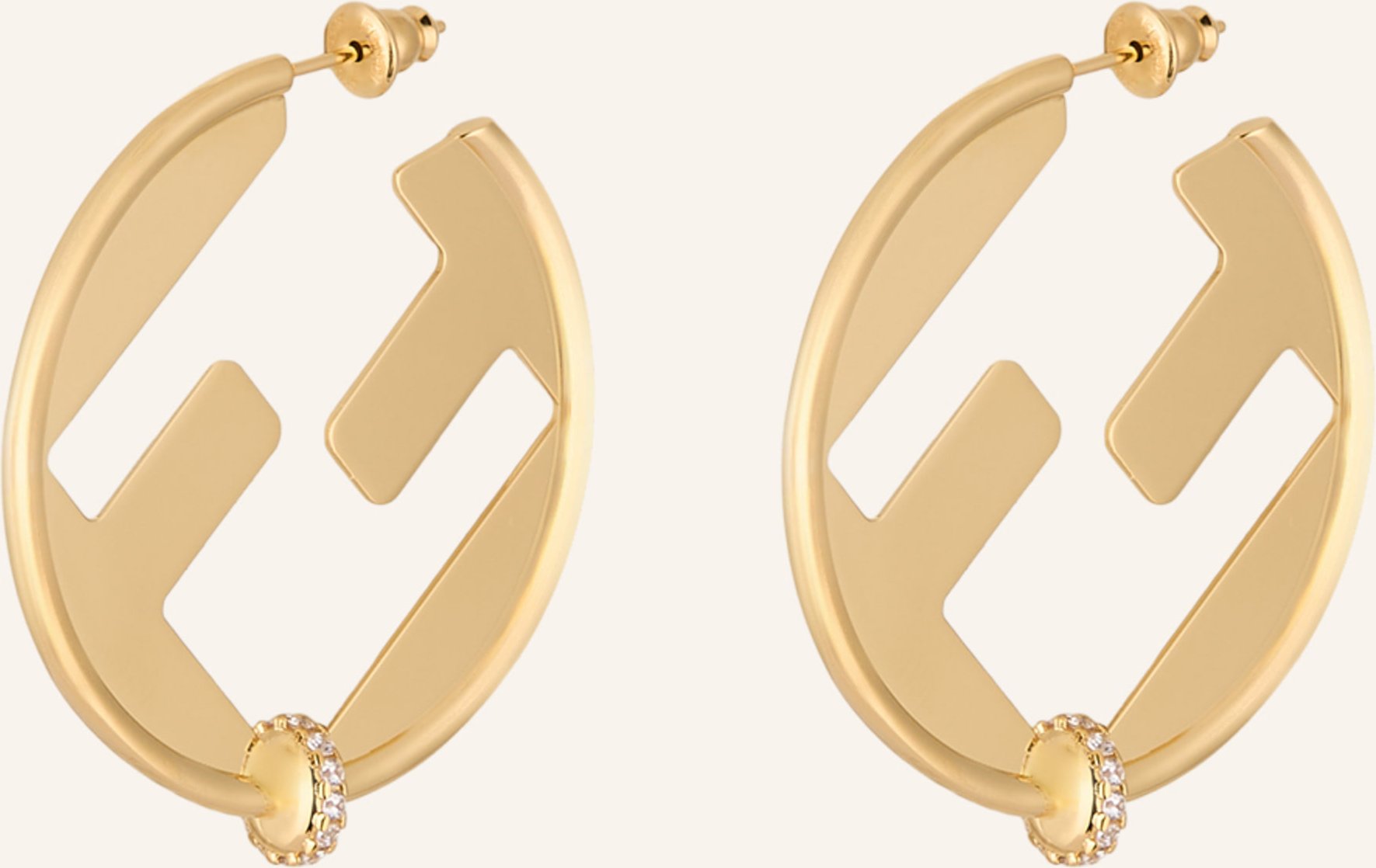 Thumbnail - Fendi Creolen Everround gold