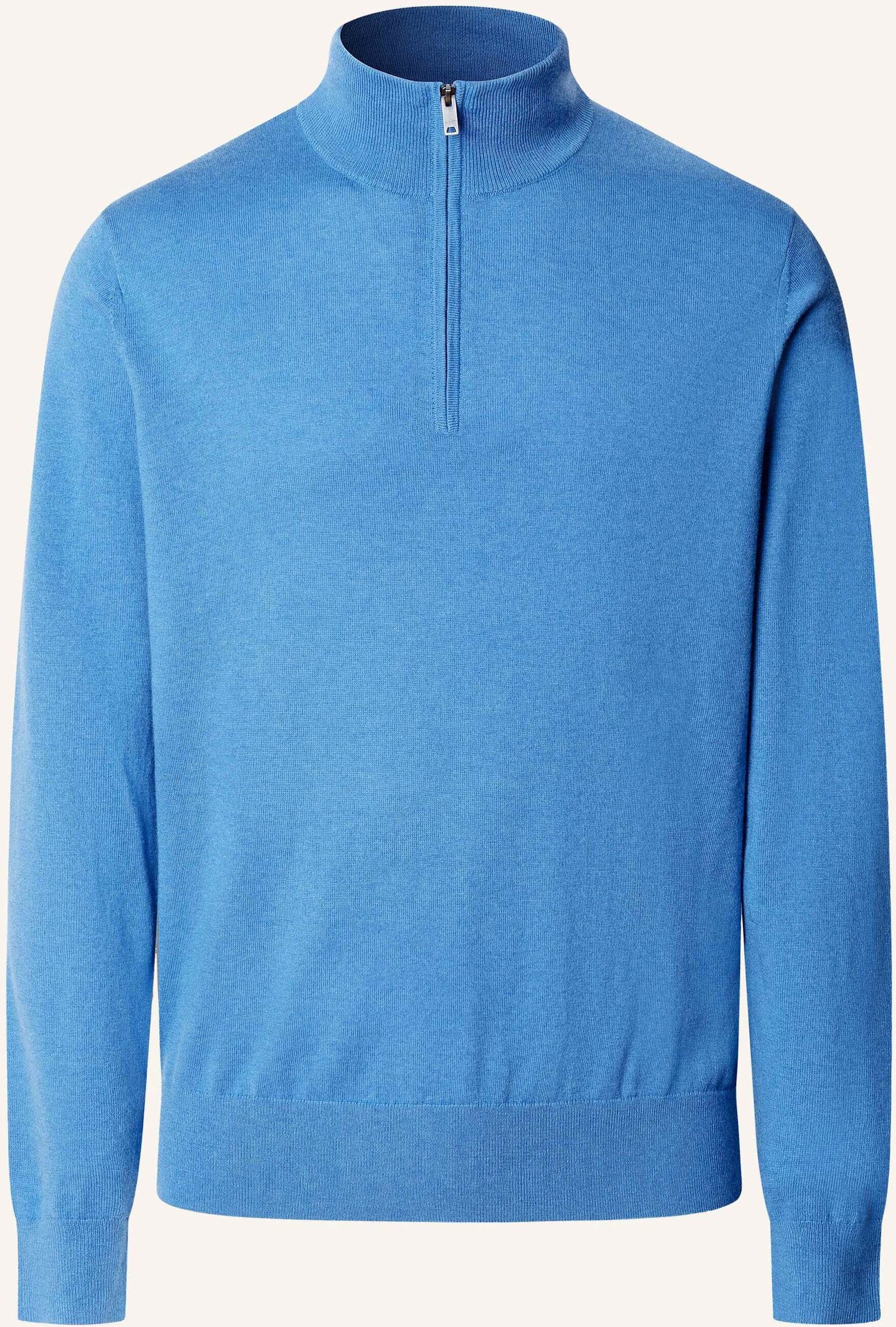 Hackett London Pullover Cotton Cash Hzip blau