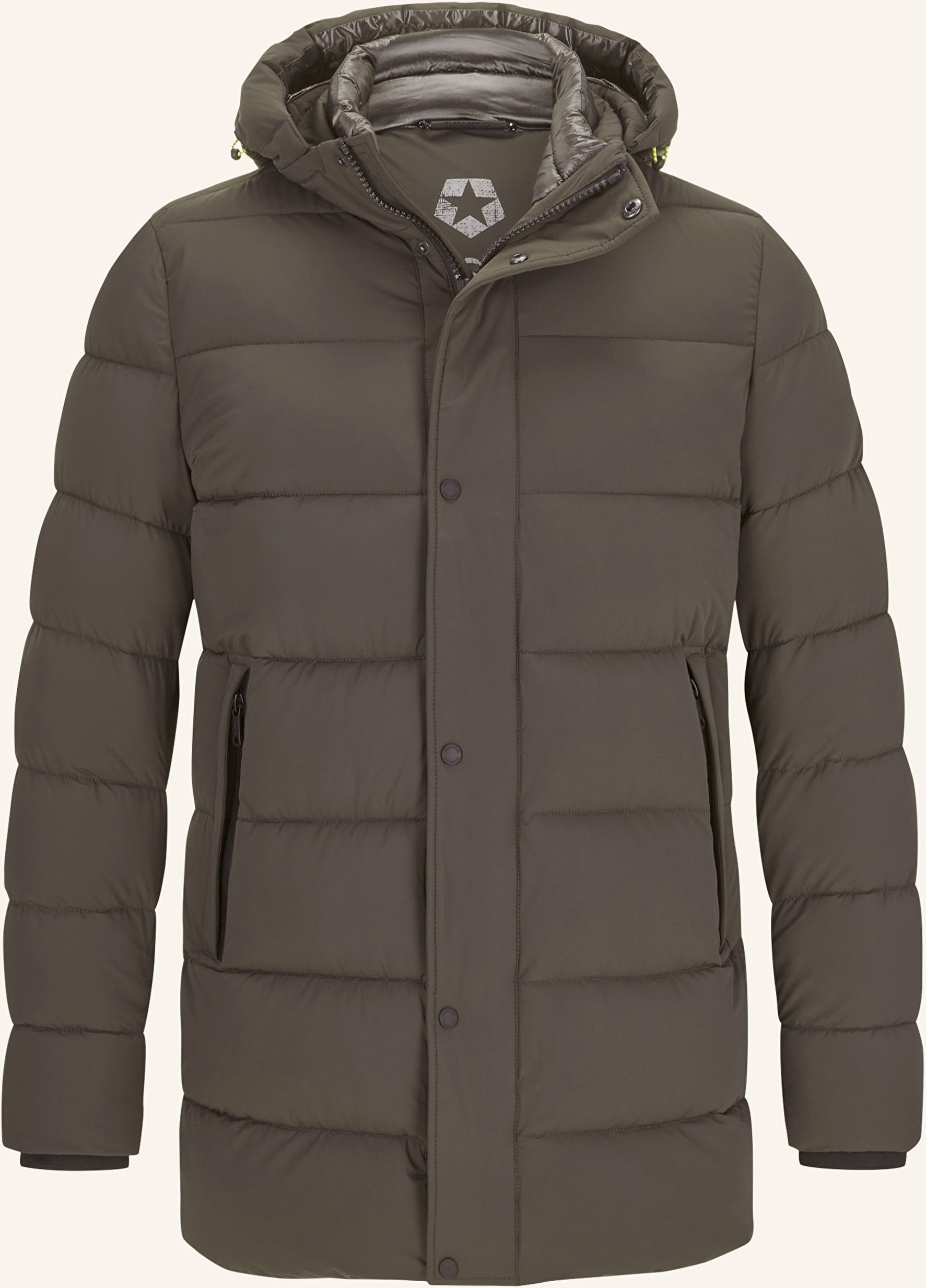 Milestone Steppmantel Mstedros Mit Abnehmbarer Kapuze gruen