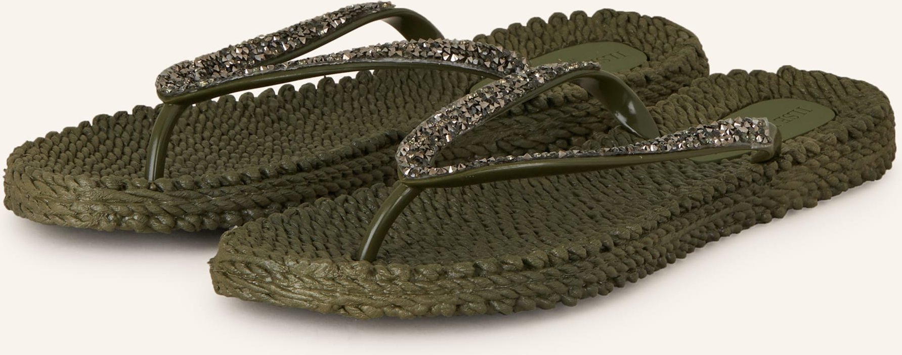 Ilse Jacobsen Zehentrenner cheerful03g Mit Schmucksteinen gruen