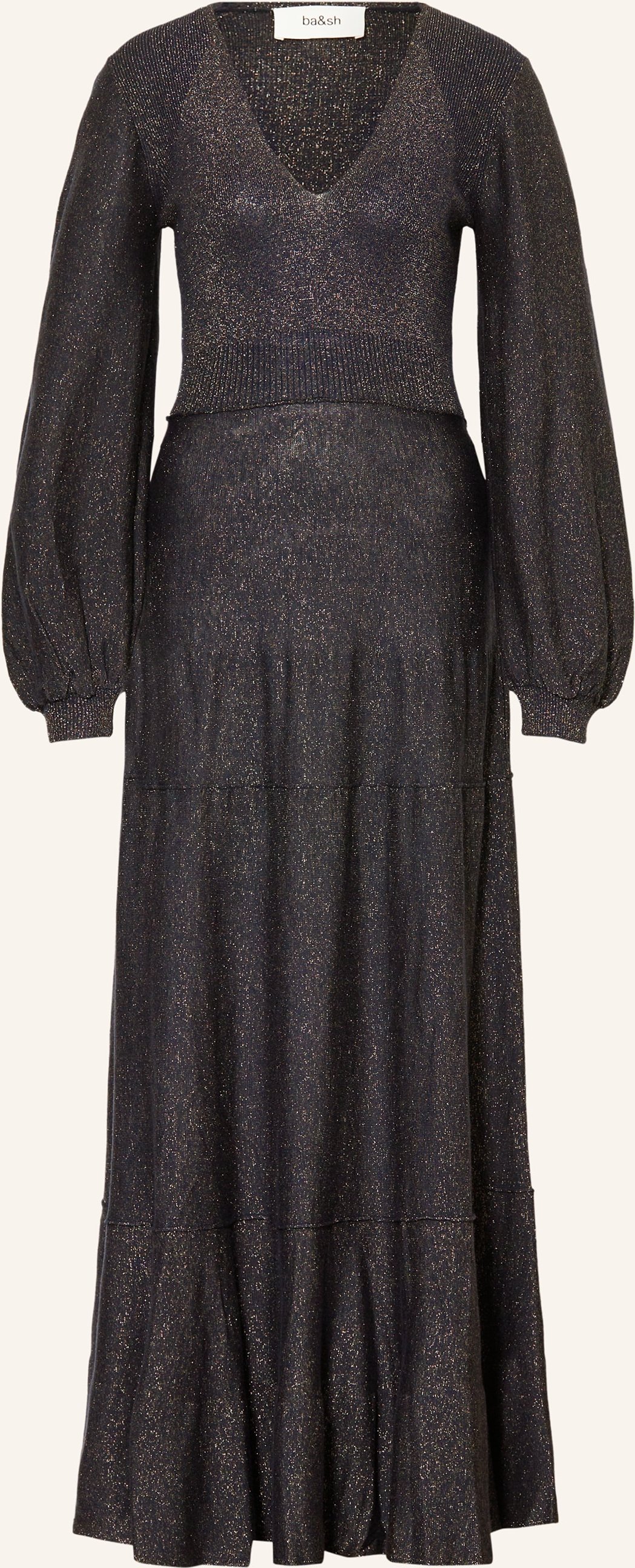 Ba&Sh Kleid Jenna Mit Glitzergarn blau