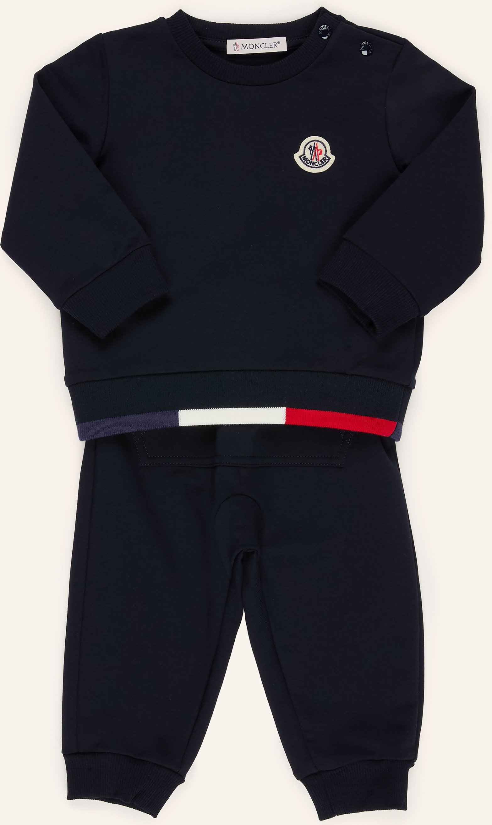 Moncler Enfant Set: Sweatshirt Und Sweatpants blau