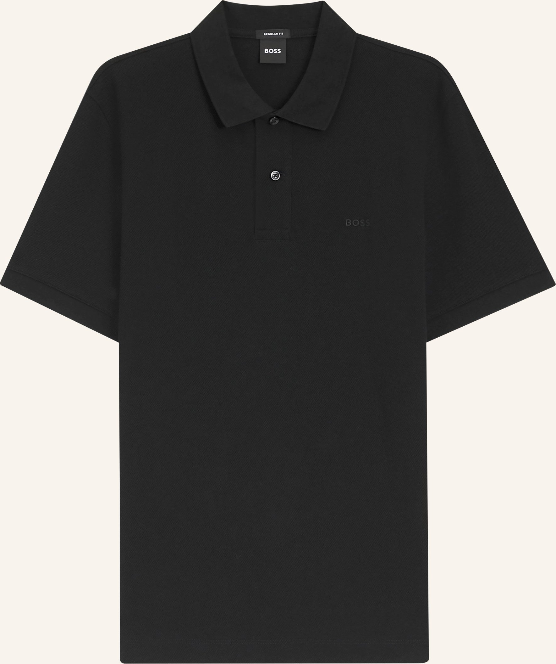 Boss Piqué-Poloshirt Pallas Regular Fit schwarz