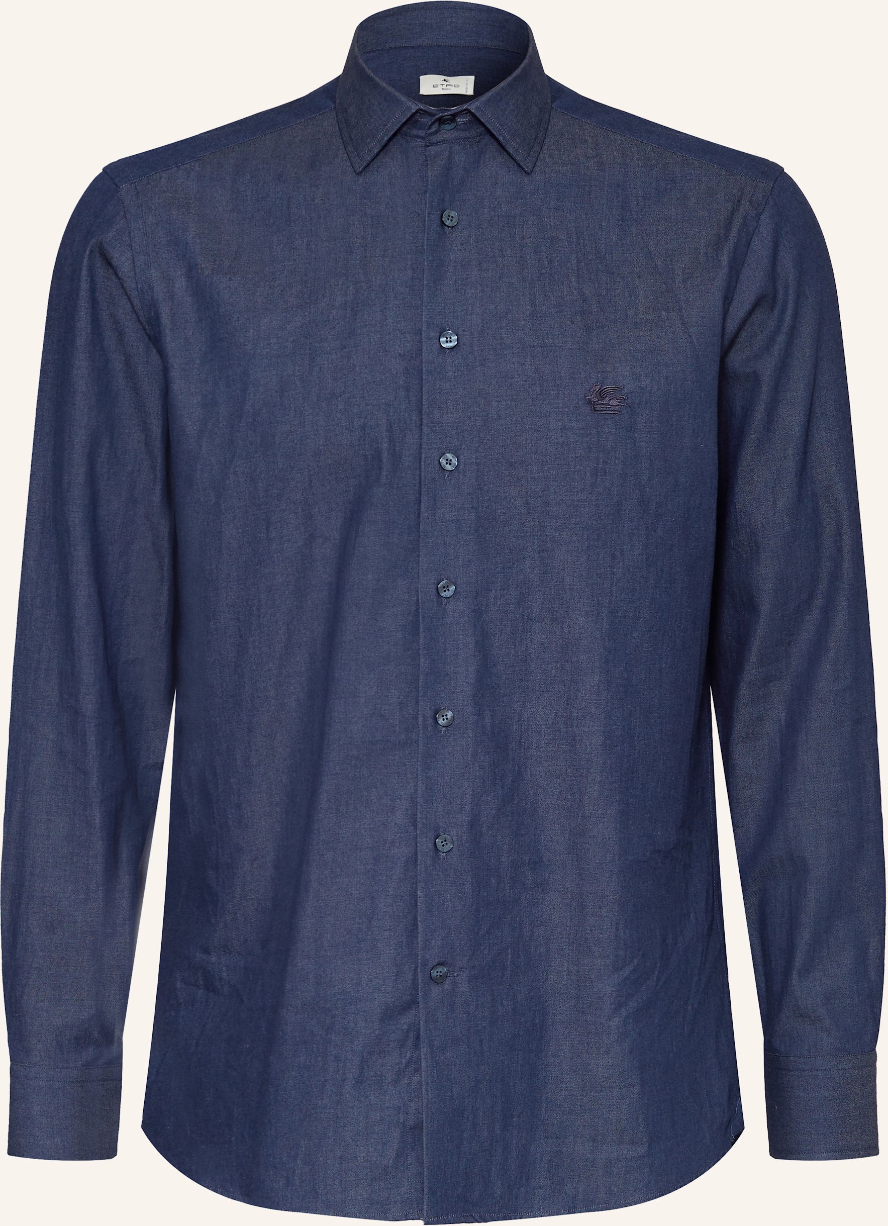 Etro Hemd Regular Fit In Jeansoptik blau