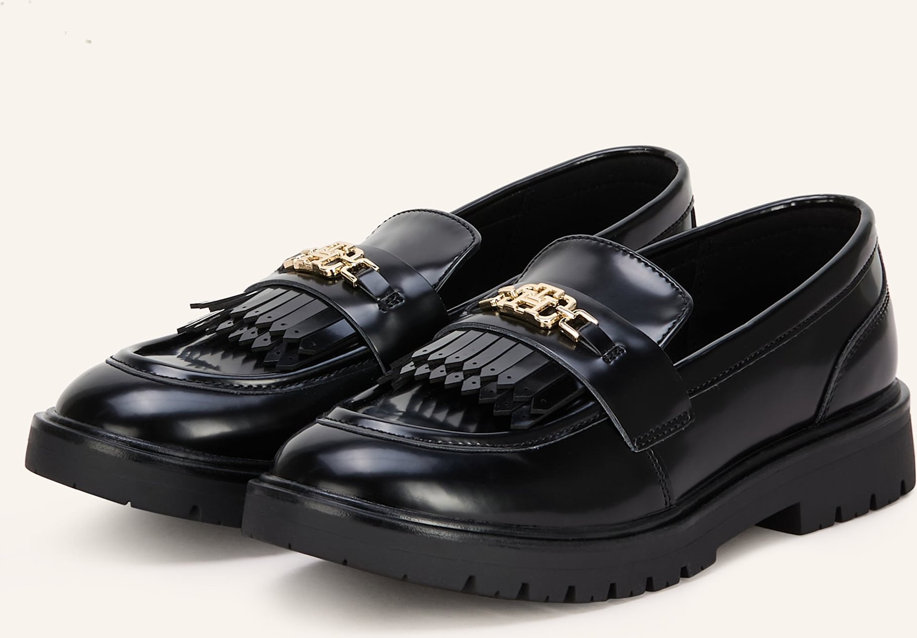Tommy Hilfiger Lack-Loafer schwarz