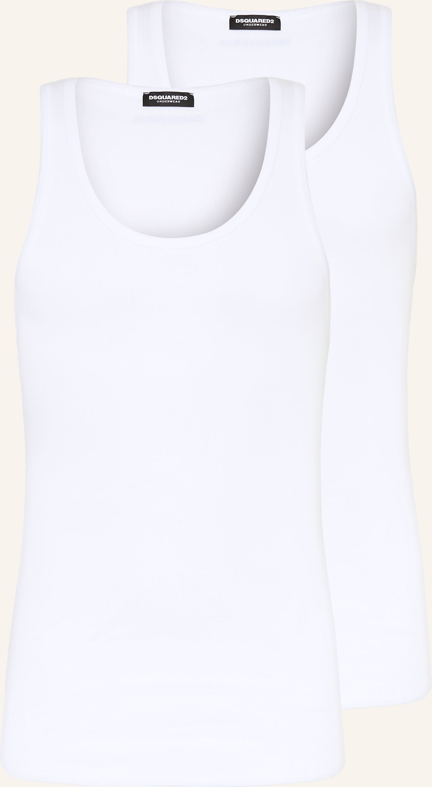 dsquared2 2er-Pack Unterhemden weiss
