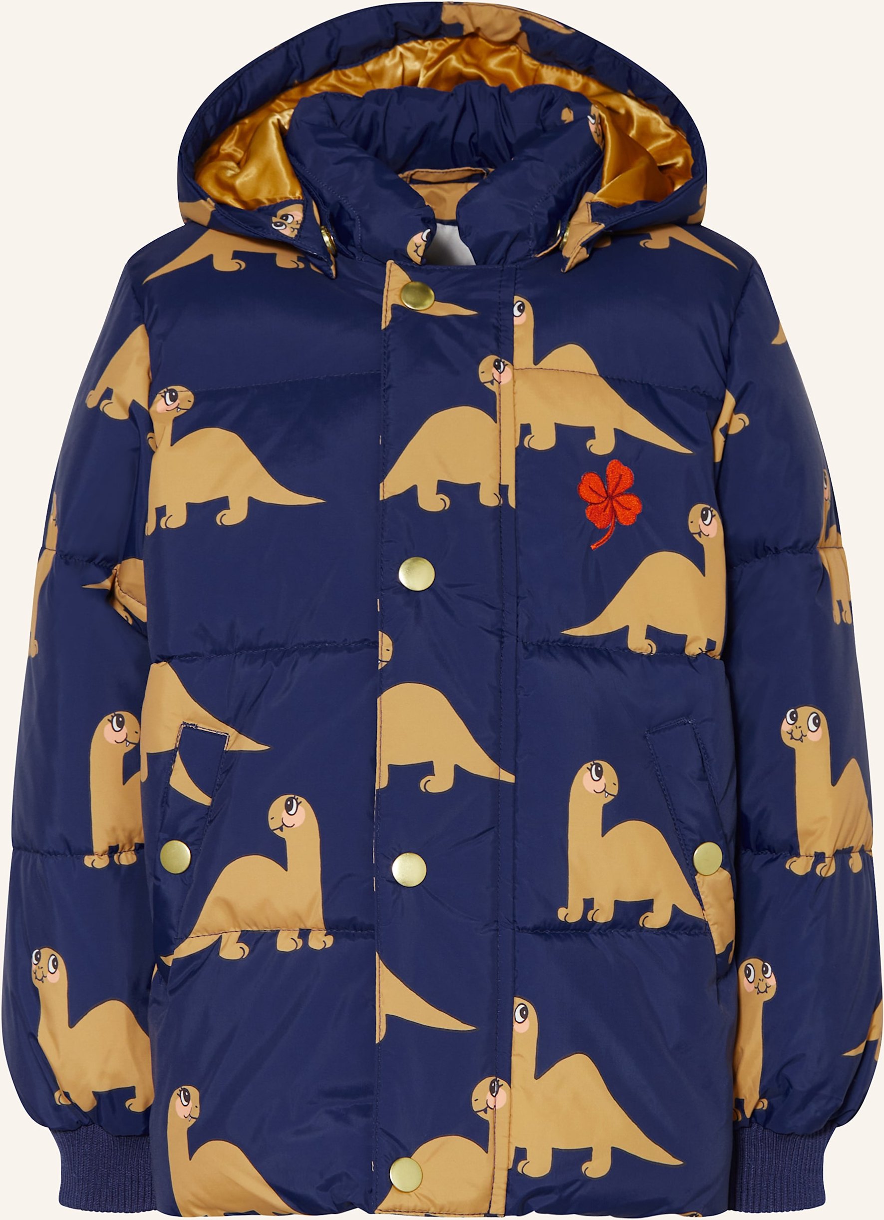 Mini Rodini Steppjacke Mit Abnehmbarer Kapuze blau