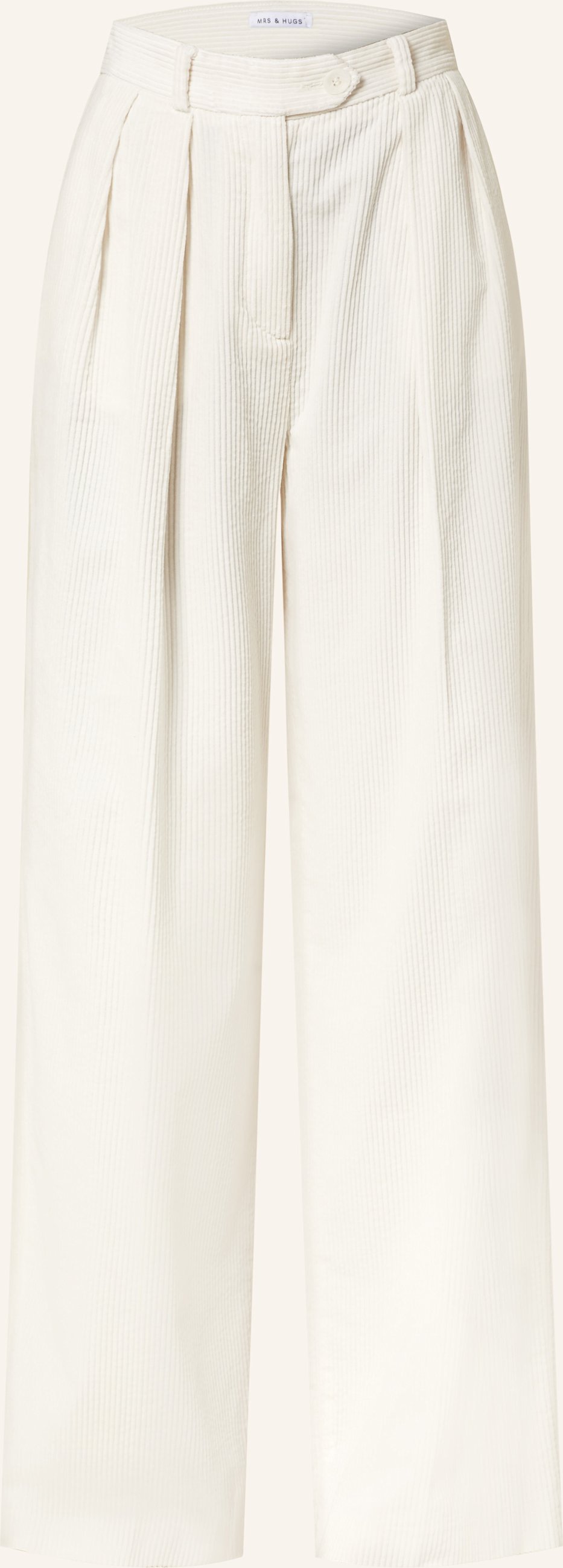 Mrs & Hugs Marlenehose Aus Cord weiss