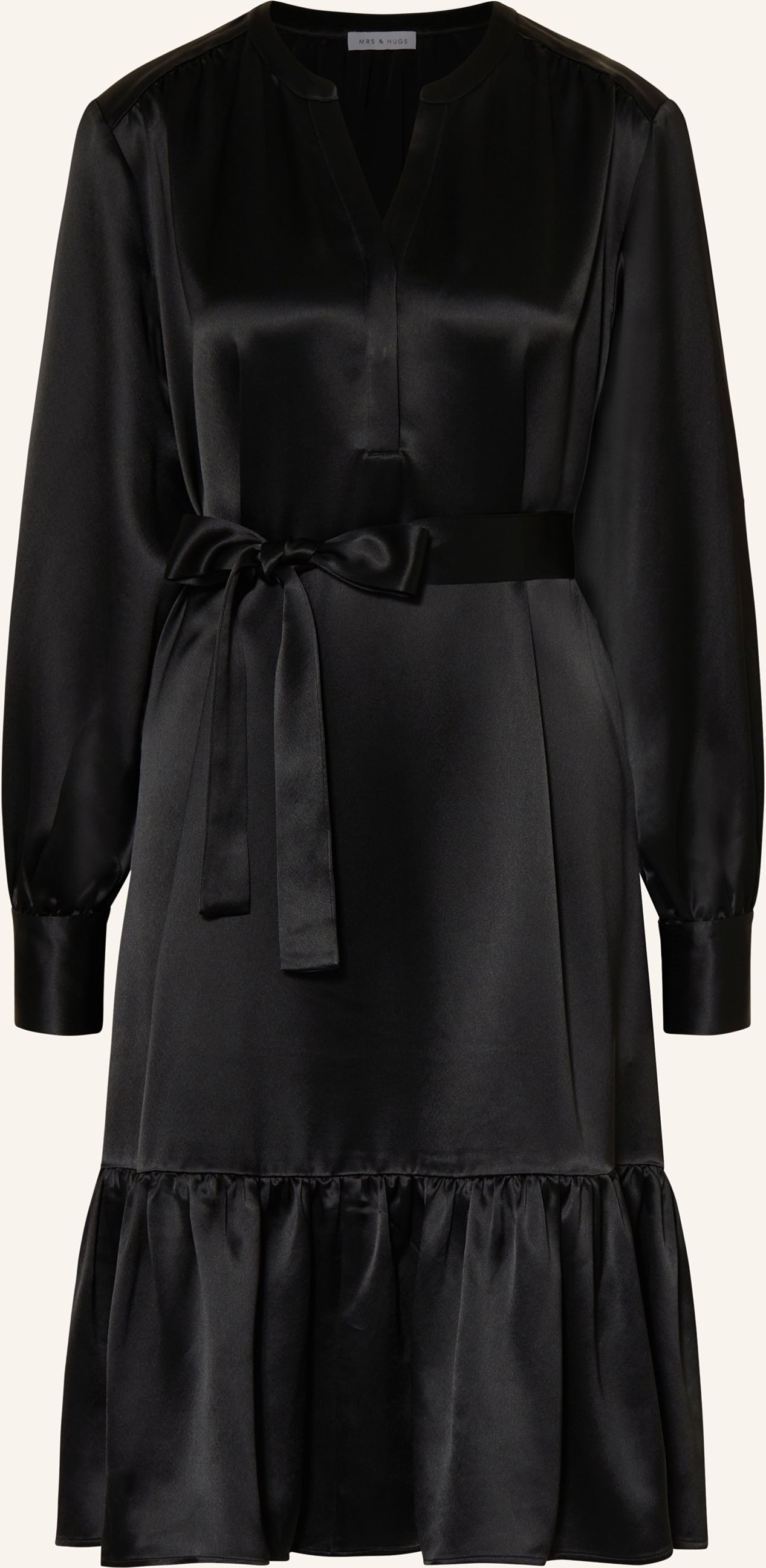 Mrs & Hugs Satinkleid schwarz