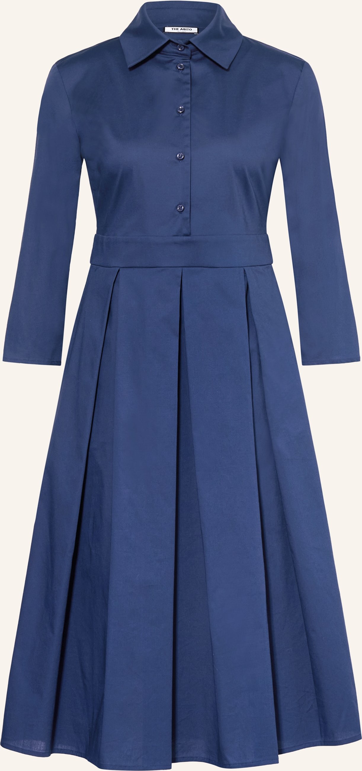 The Abito Hemdblusenkleid Mit 3/4-Arm blau