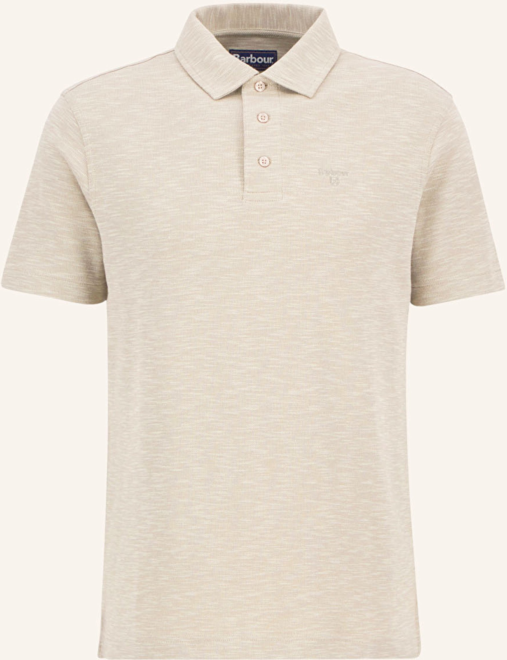 Barbour Strick-Poloshirt Hepple beige