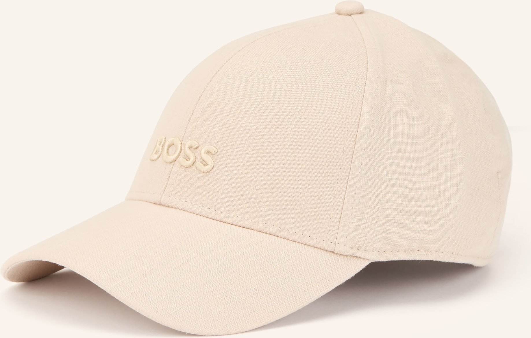 Boss Leinen-Cap Zed beige
