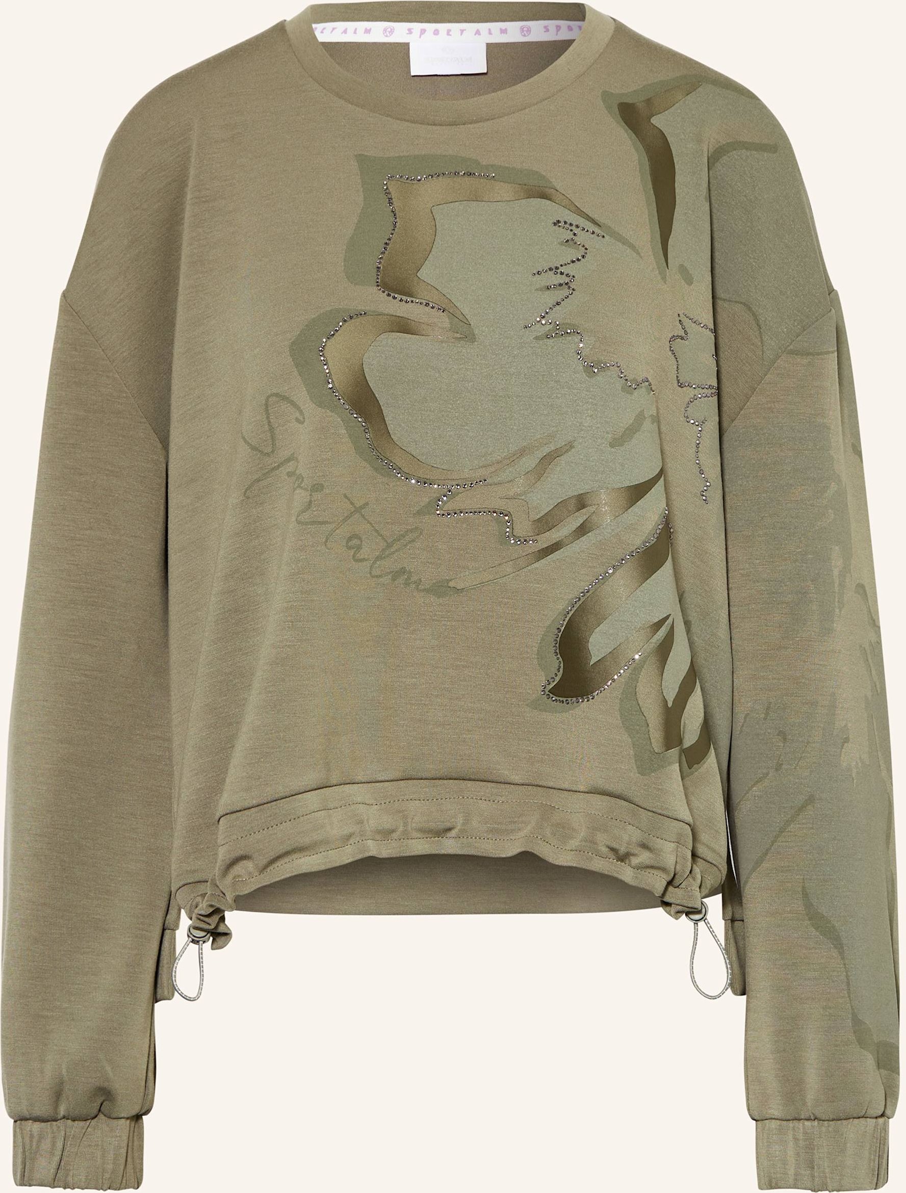 Thumbnail - Sportalm Sweatshirt Mit Schmucksteinen gruen