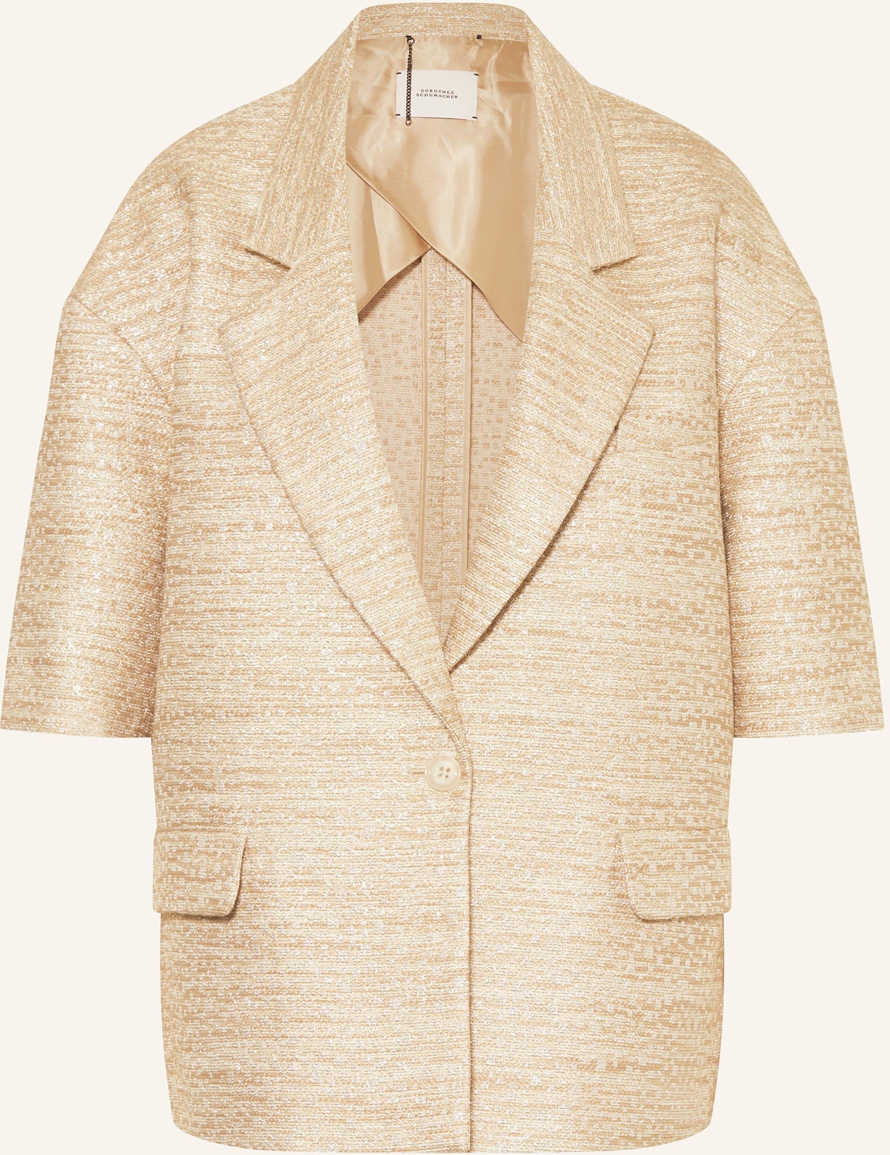 Dorothee Schumacher Blazer Shiny Coolness Mit Glitzergarn gold