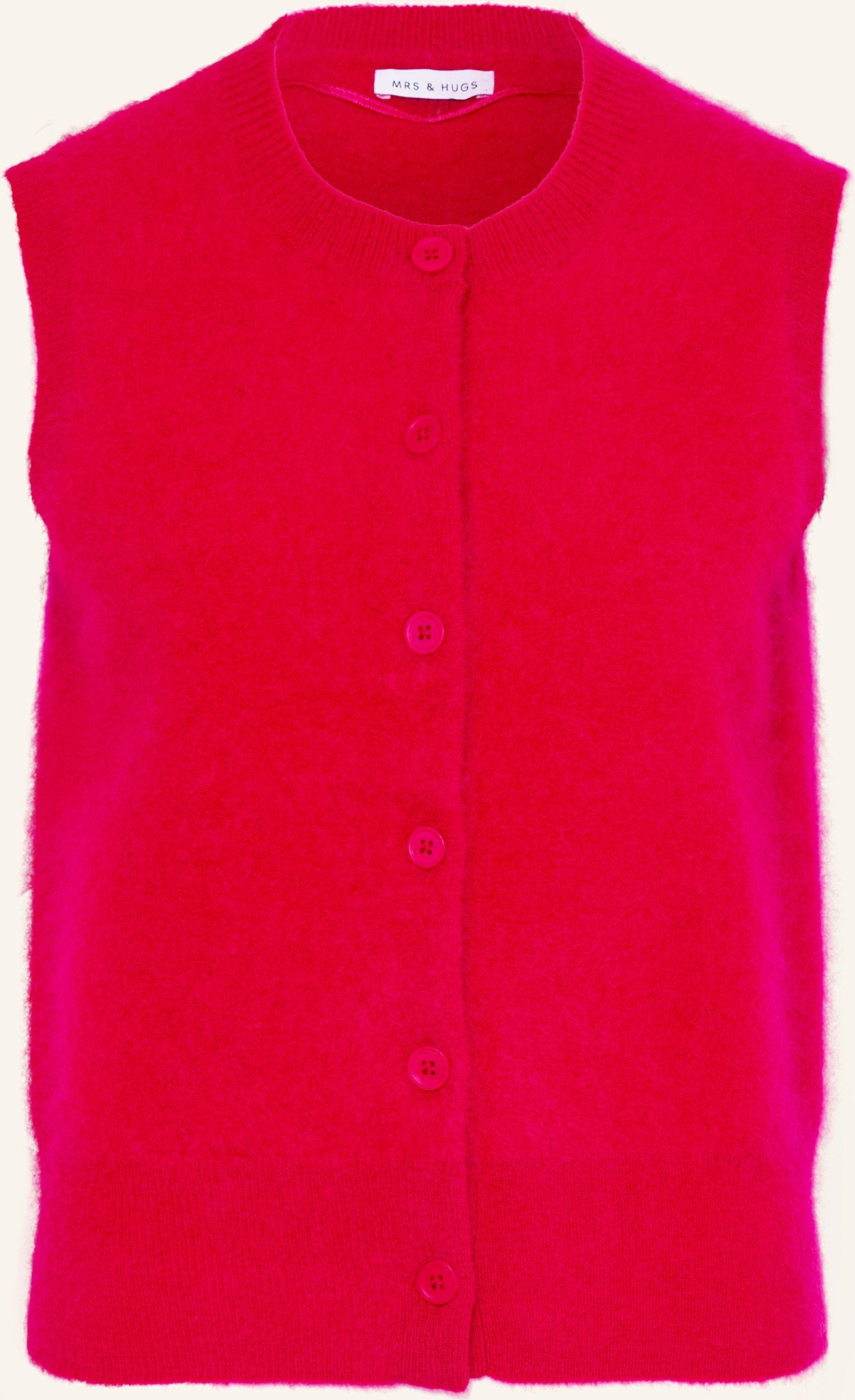 Mrs & Hugs Strickweste Aus Cashmere rot
