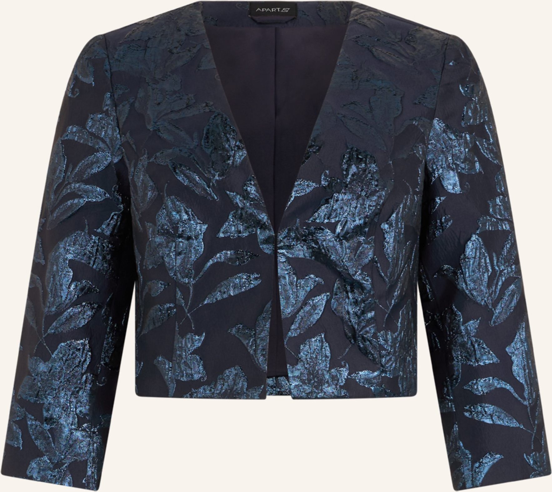 Apart Jacquard-Bolero Mit 3/4-Arm blau
