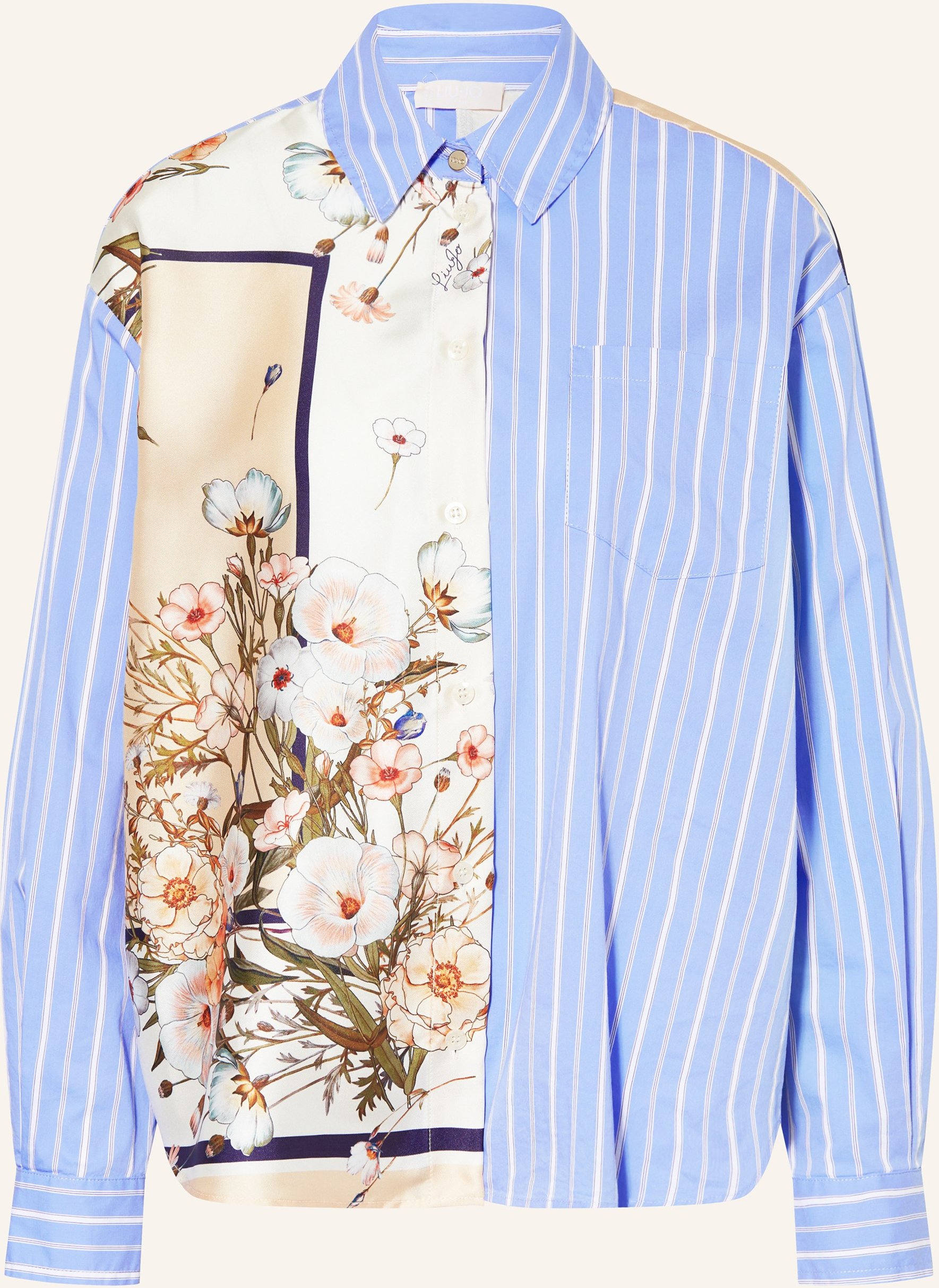 Liu Jo Bluse Im Materialmix beige