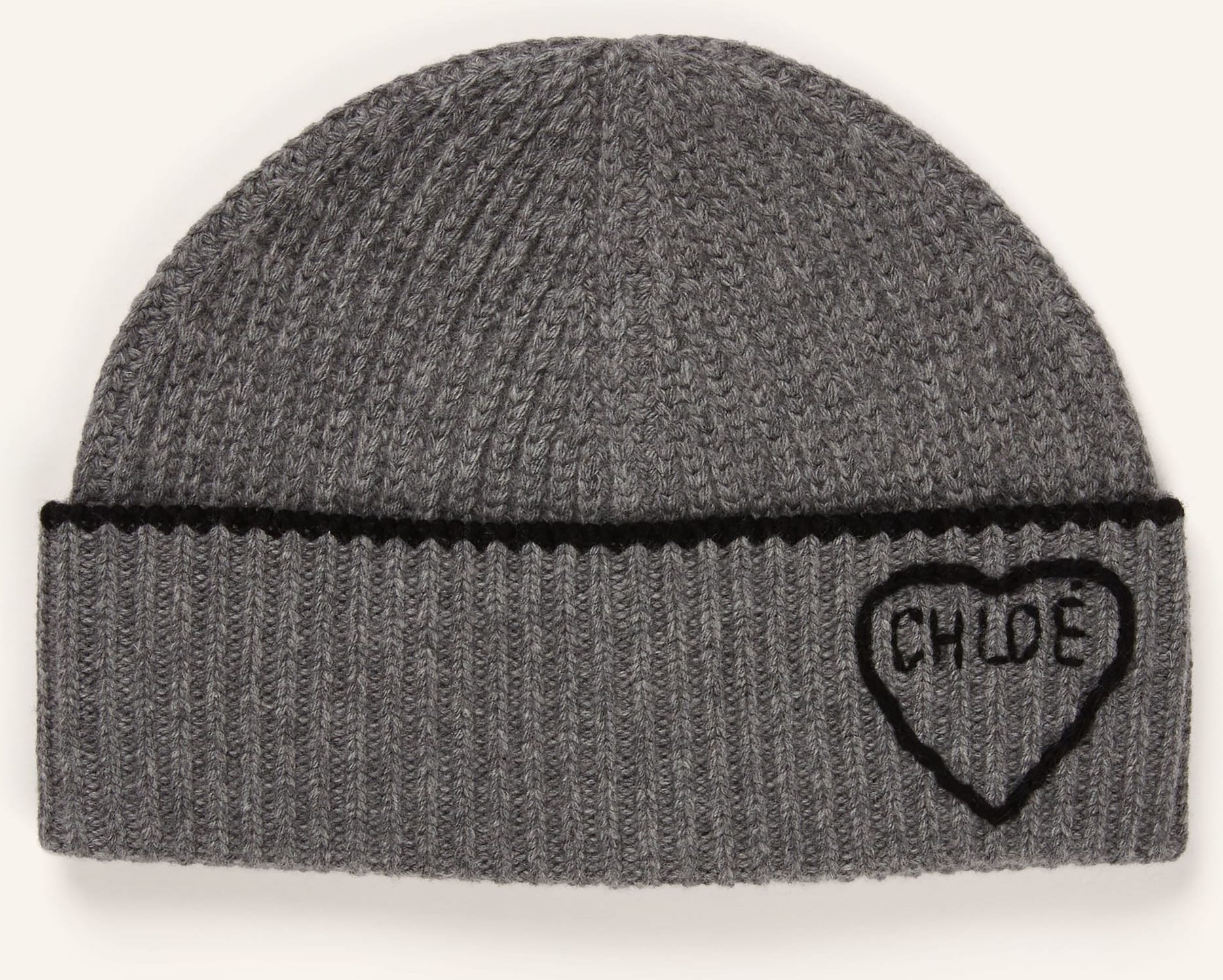 Chloé Mütze Encoeur grau