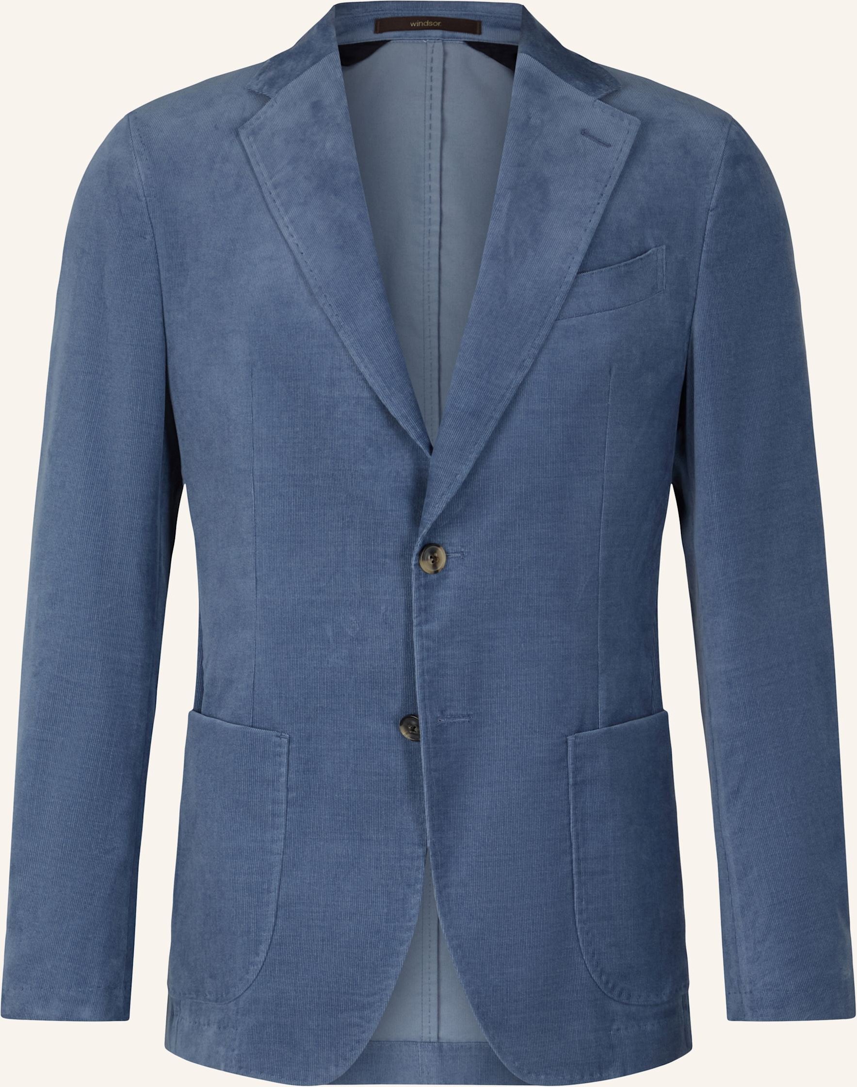 Windsor. Anzugsakko Gio Shaped Fit Aus Cord blau